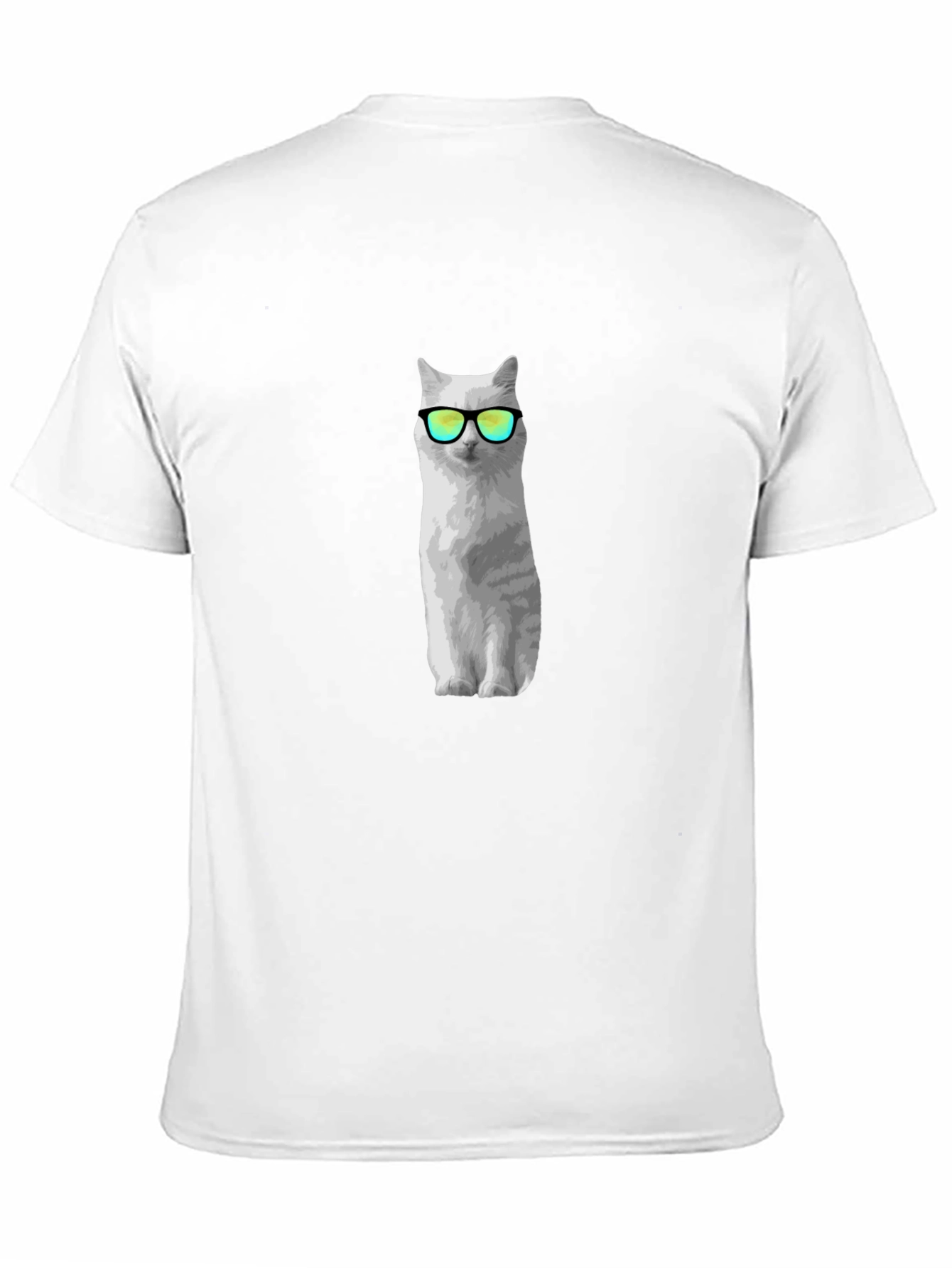 Cool Cat Graphic Tee - Black Cotton Shirt