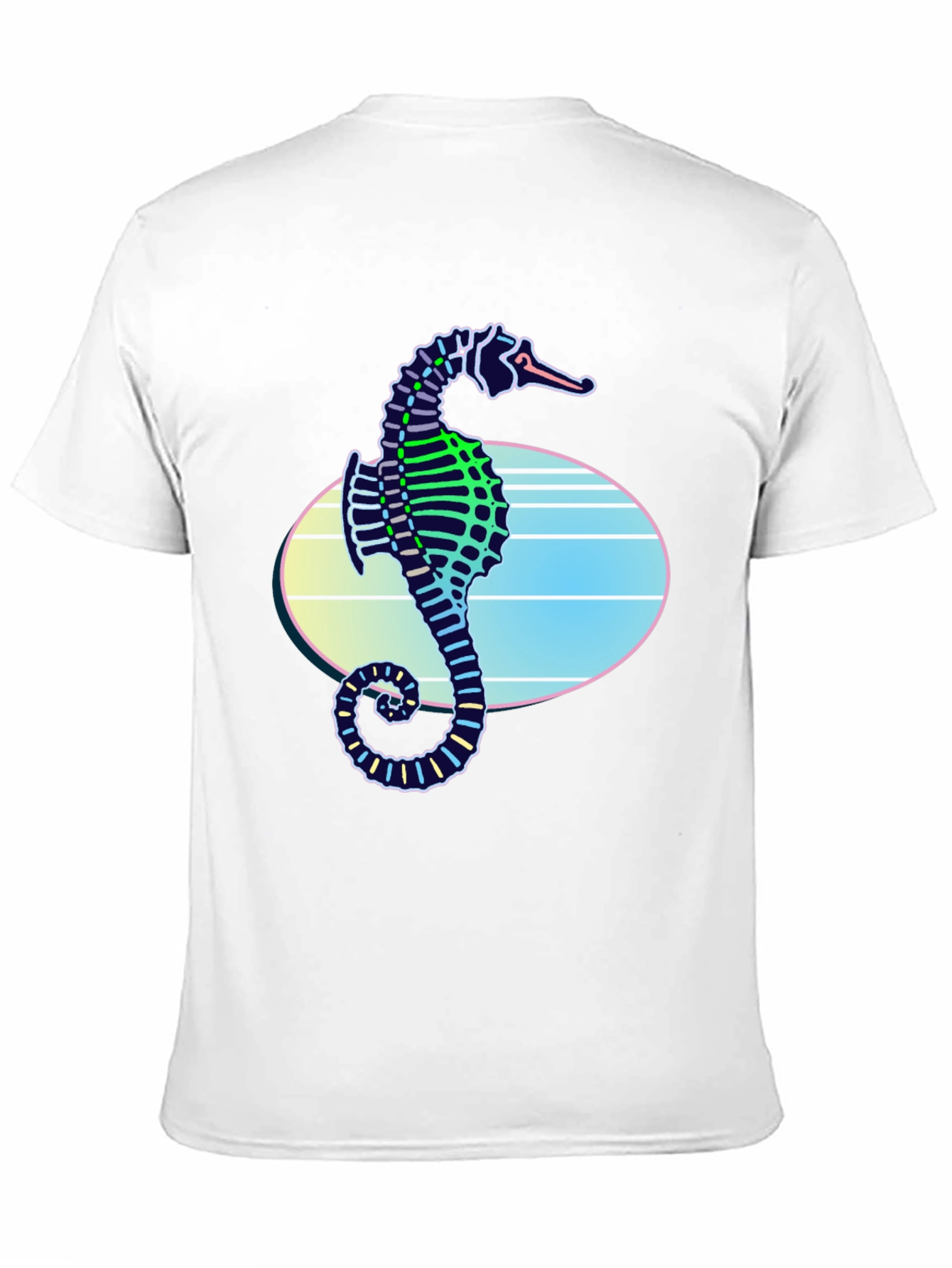 Neon Seahorse Graphic T-Shirt