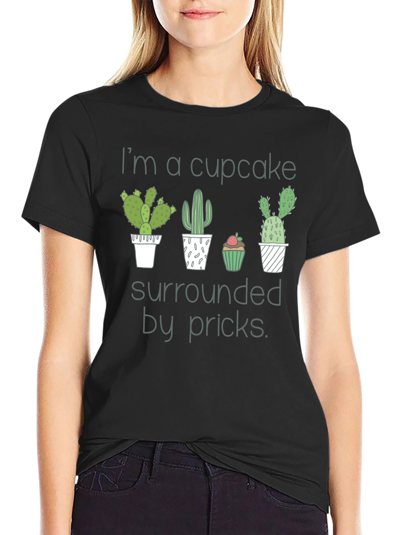 Cupcake Surrounded By Pricks Graphic Tee