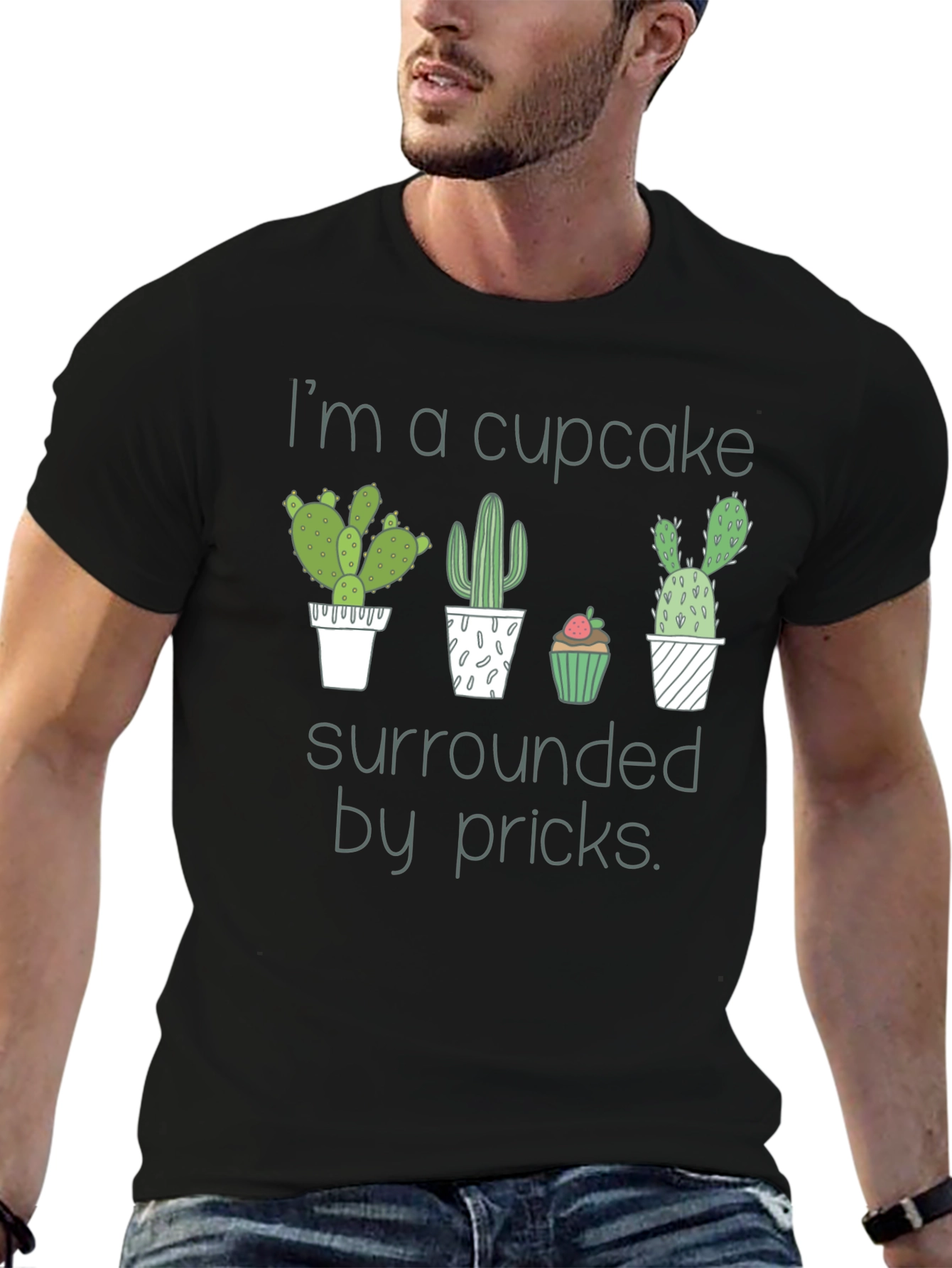 Cupcake Surrounded By Pricks Graphic Tee