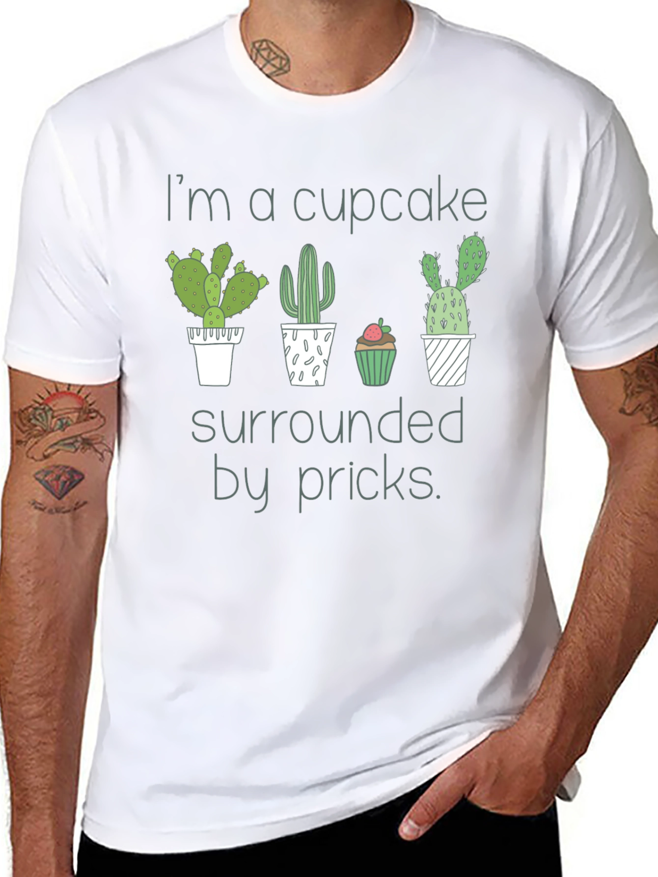 Cupcake Surrounded By Pricks Graphic Tee