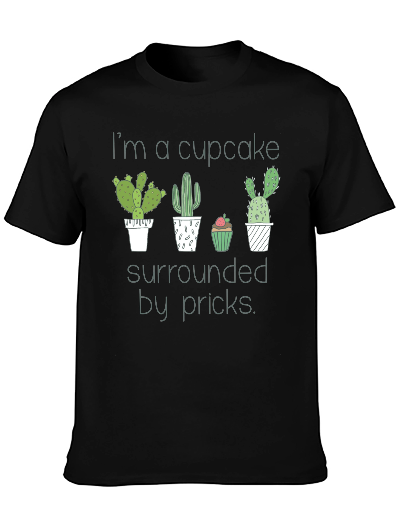Cupcake Surrounded By Pricks Graphic Tee