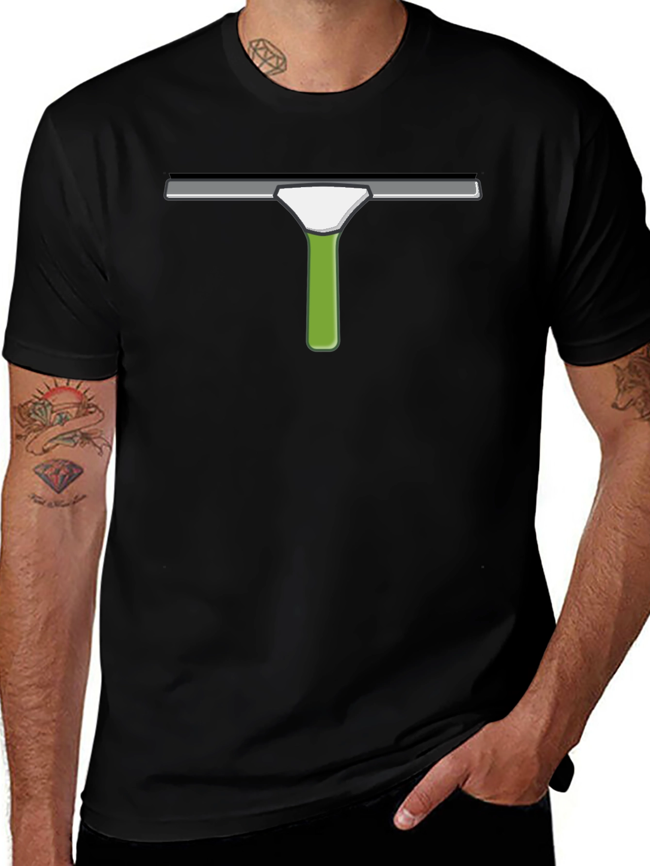 Wiper Graphic Tee - Funny Cleaning Crew T-Shirt