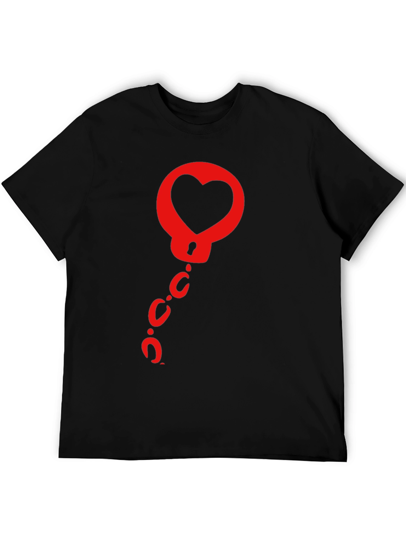 Heart Handcuffs Graphic Tee - Black