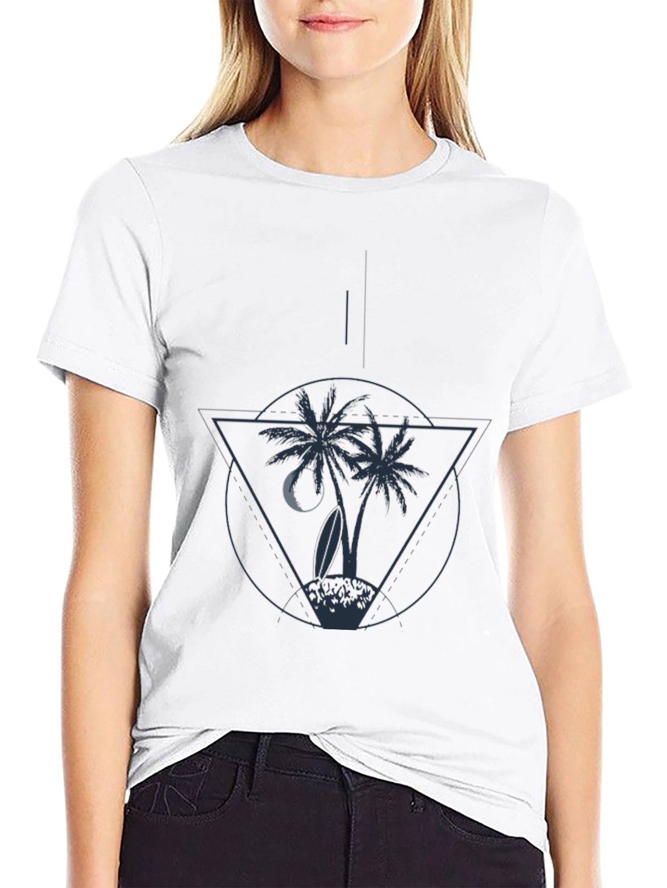 Tropical Island Tee - Palm Tree Graphic