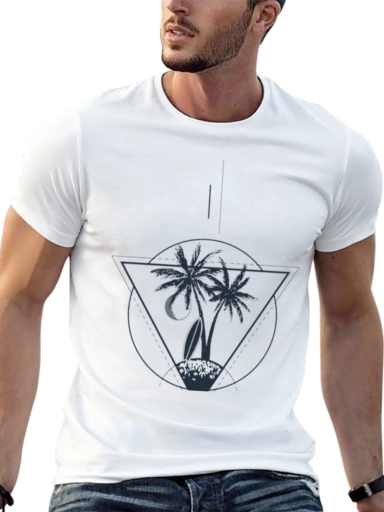 Tropical Island Tee - Palm Tree Graphic