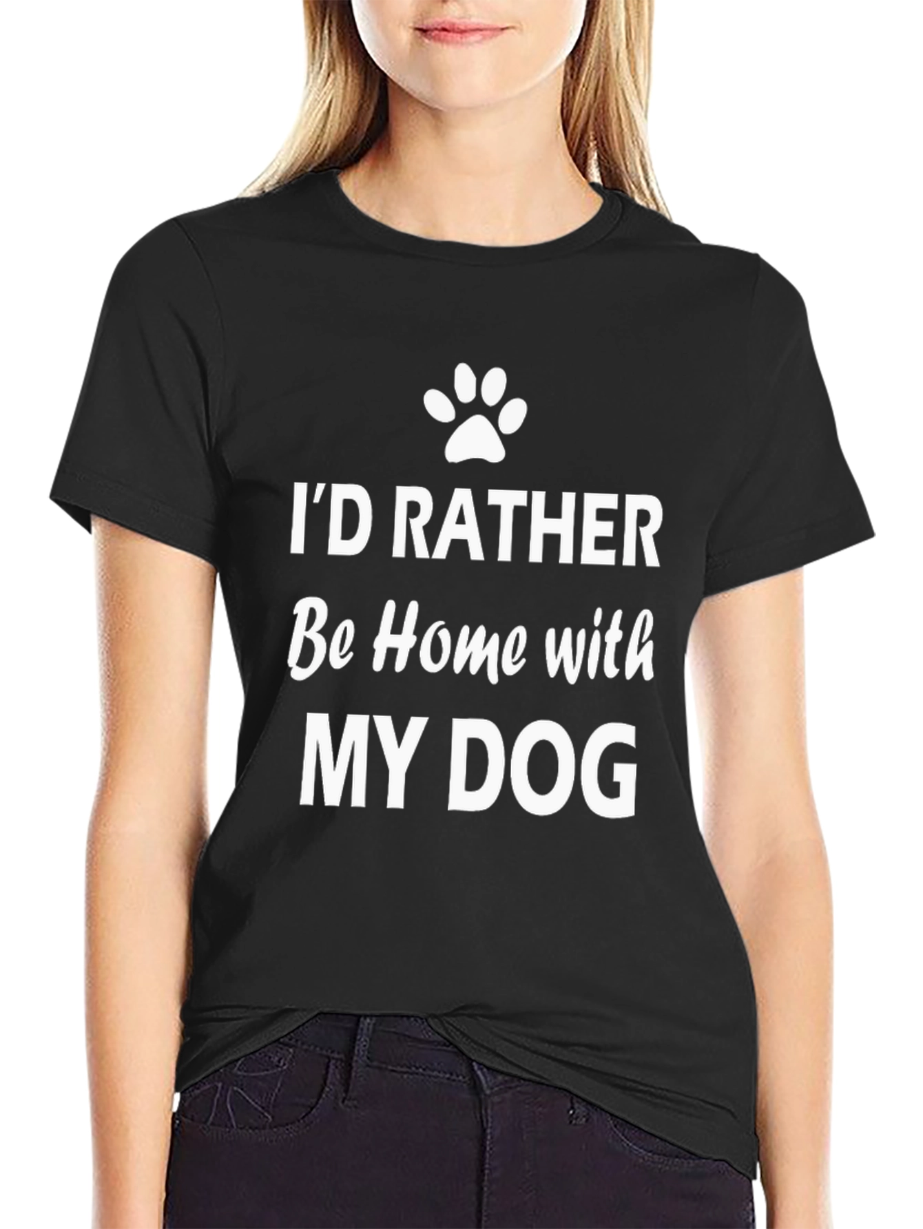 Id Rather Be Home With My Dog T-Shirt