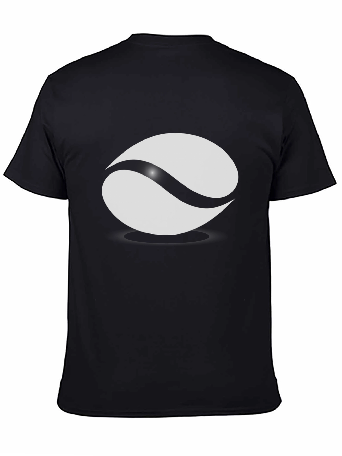 Black T-Shirt with Abstract Graphic