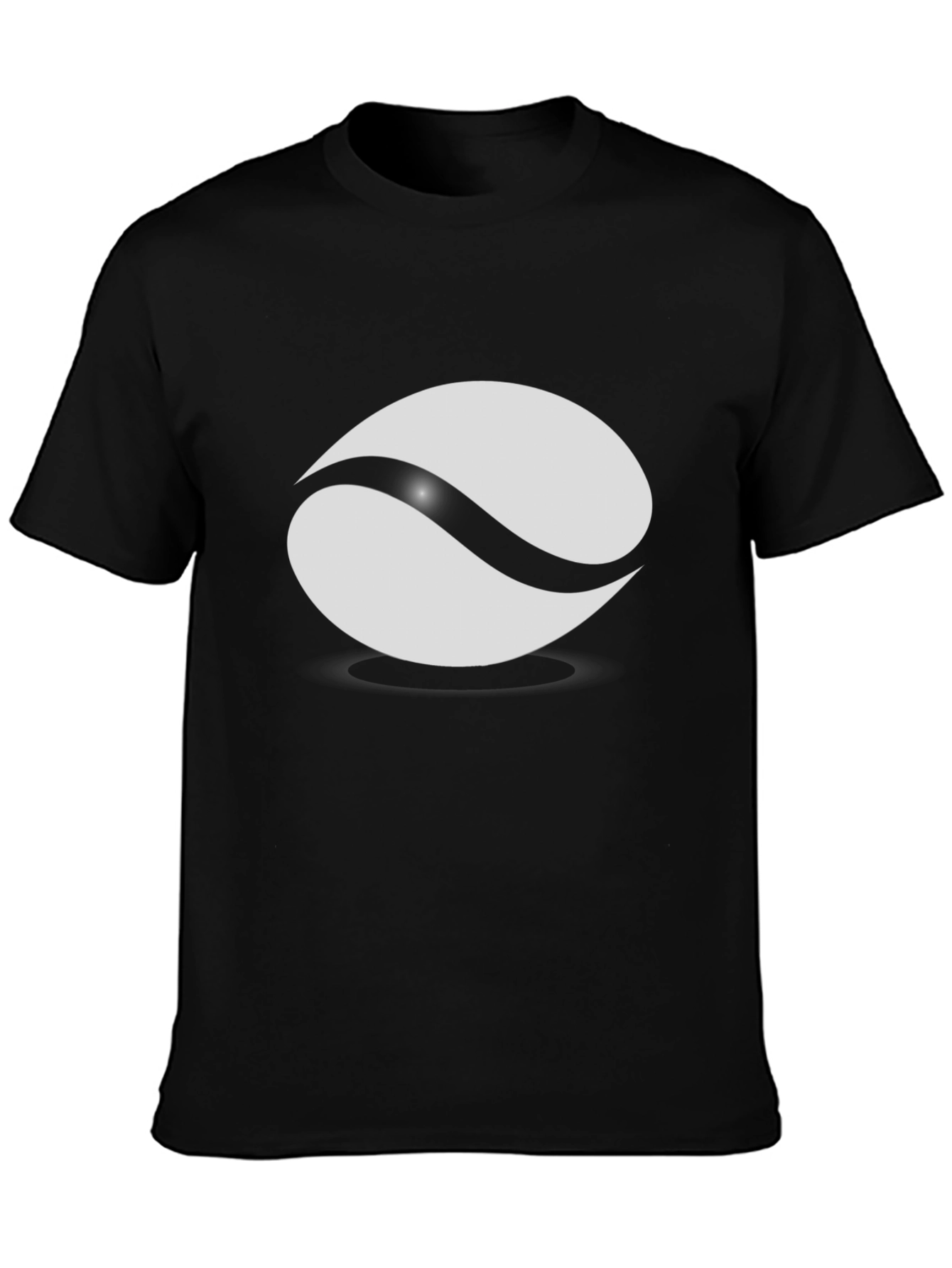 Black T-Shirt with Abstract Graphic