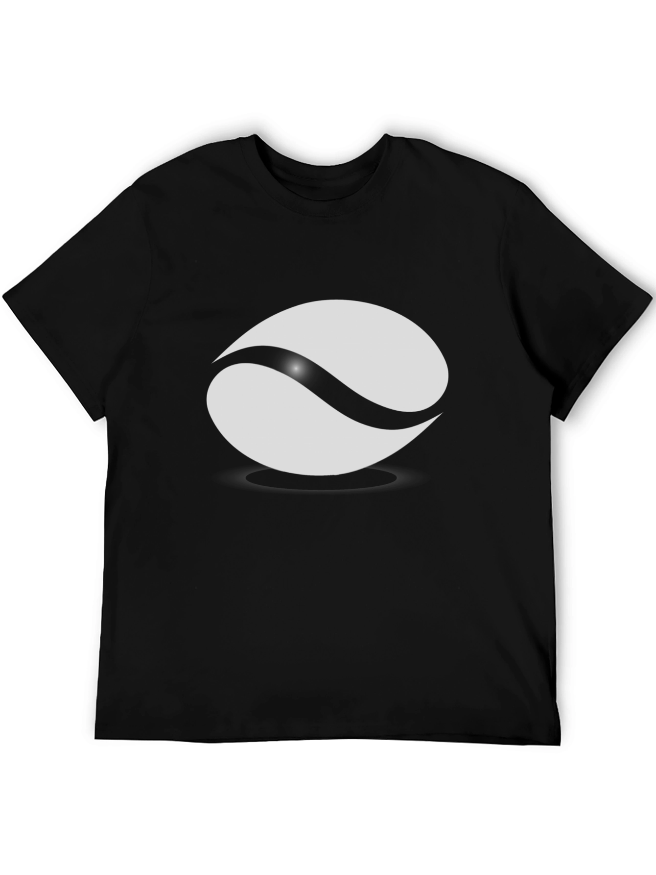 Black T-Shirt with Abstract Graphic