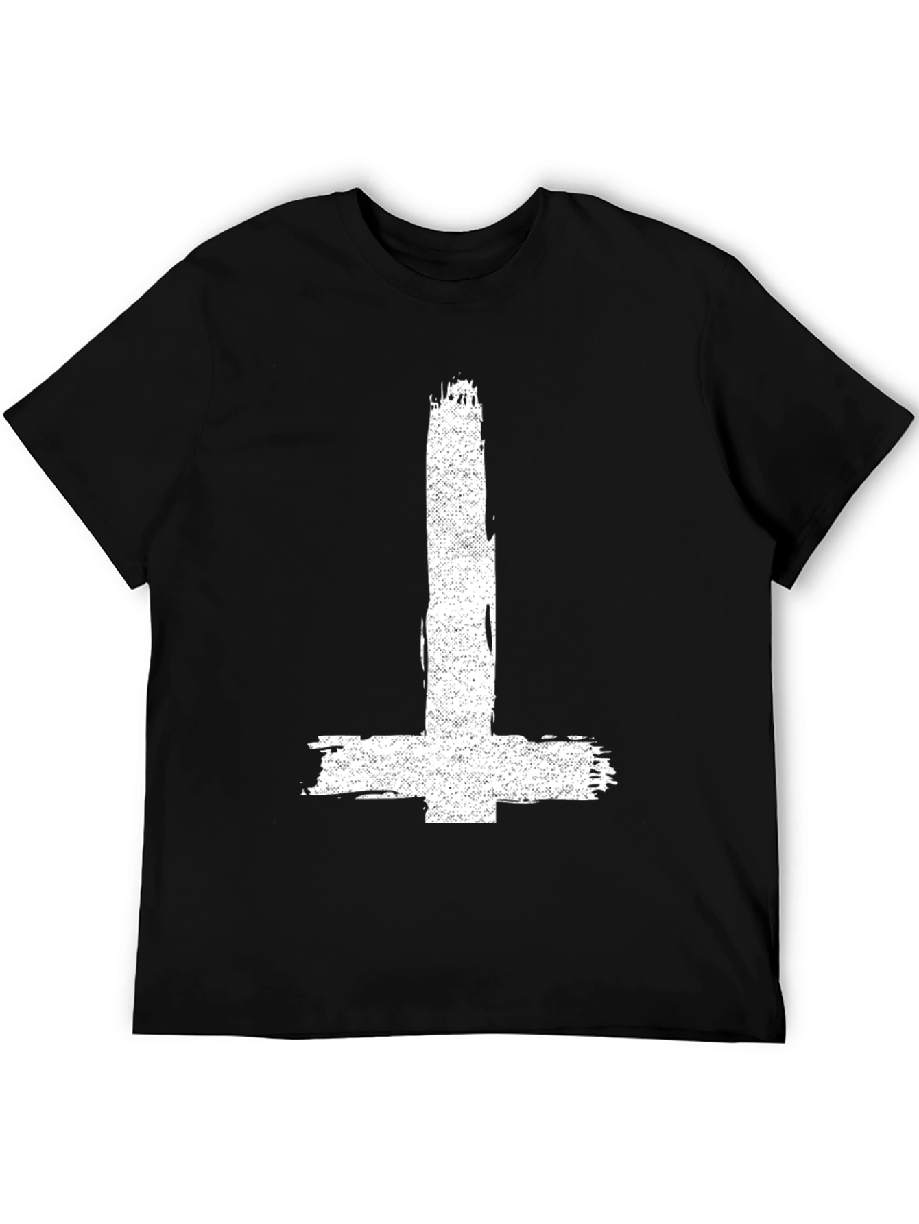 Inverted Cross Graphic Tee - Distressed Print