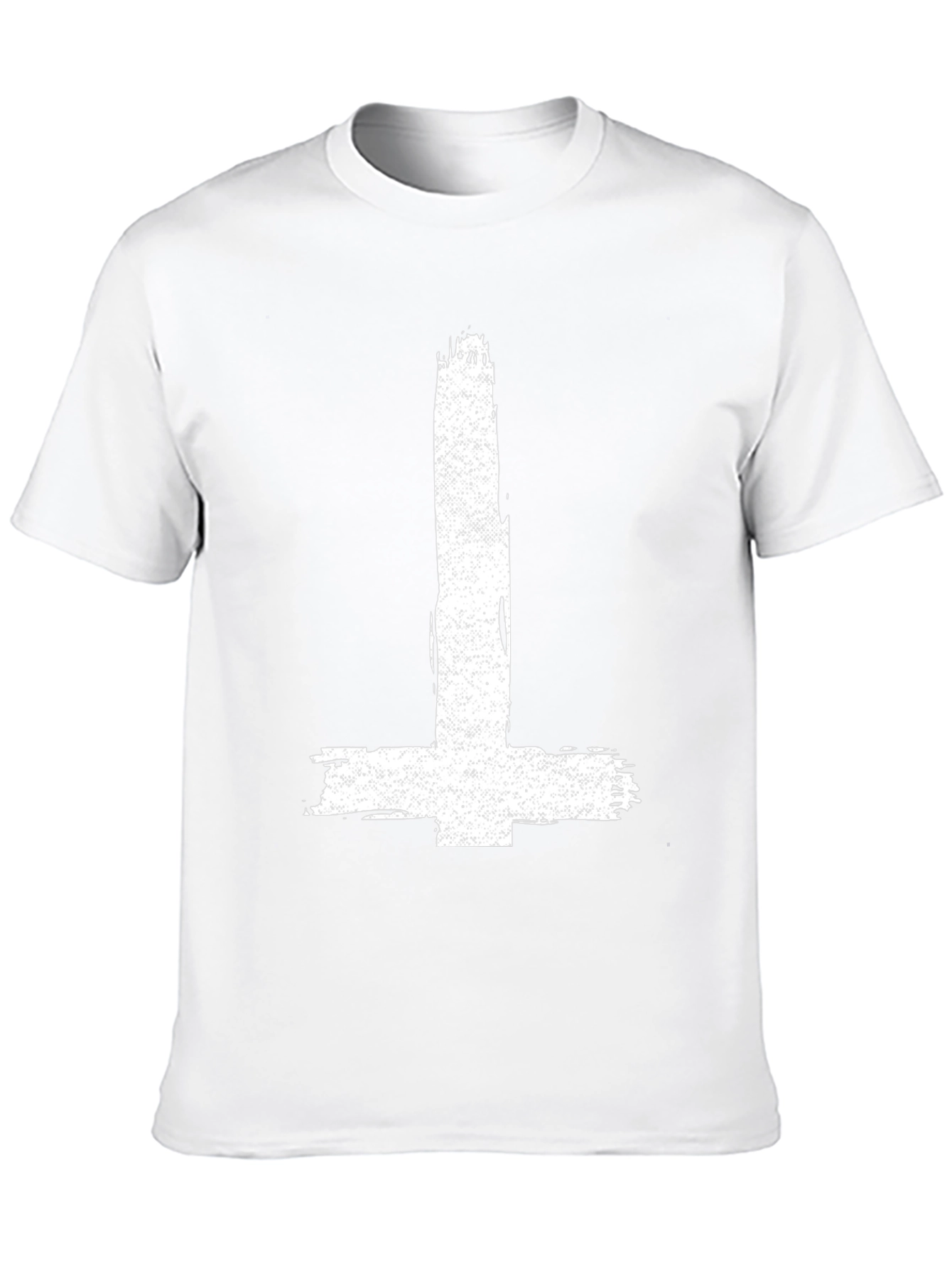 Inverted Cross Graphic Tee - Distressed Print