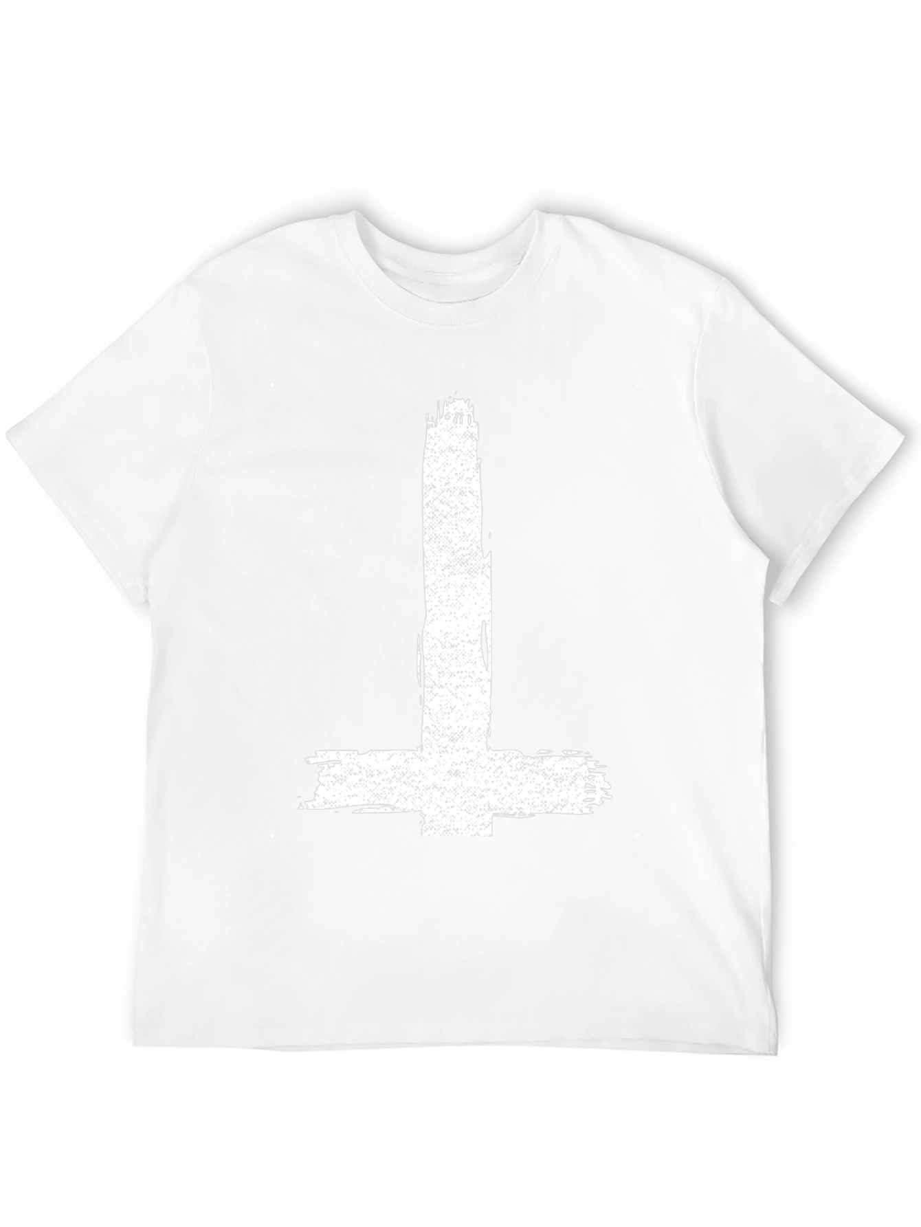 Inverted Cross Graphic Tee - Distressed Print