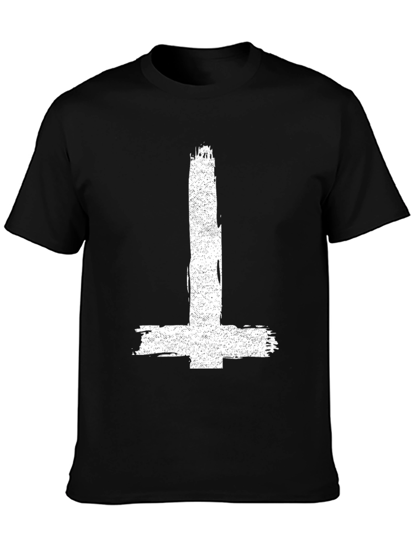 Inverted Cross Graphic Tee - Distressed Print