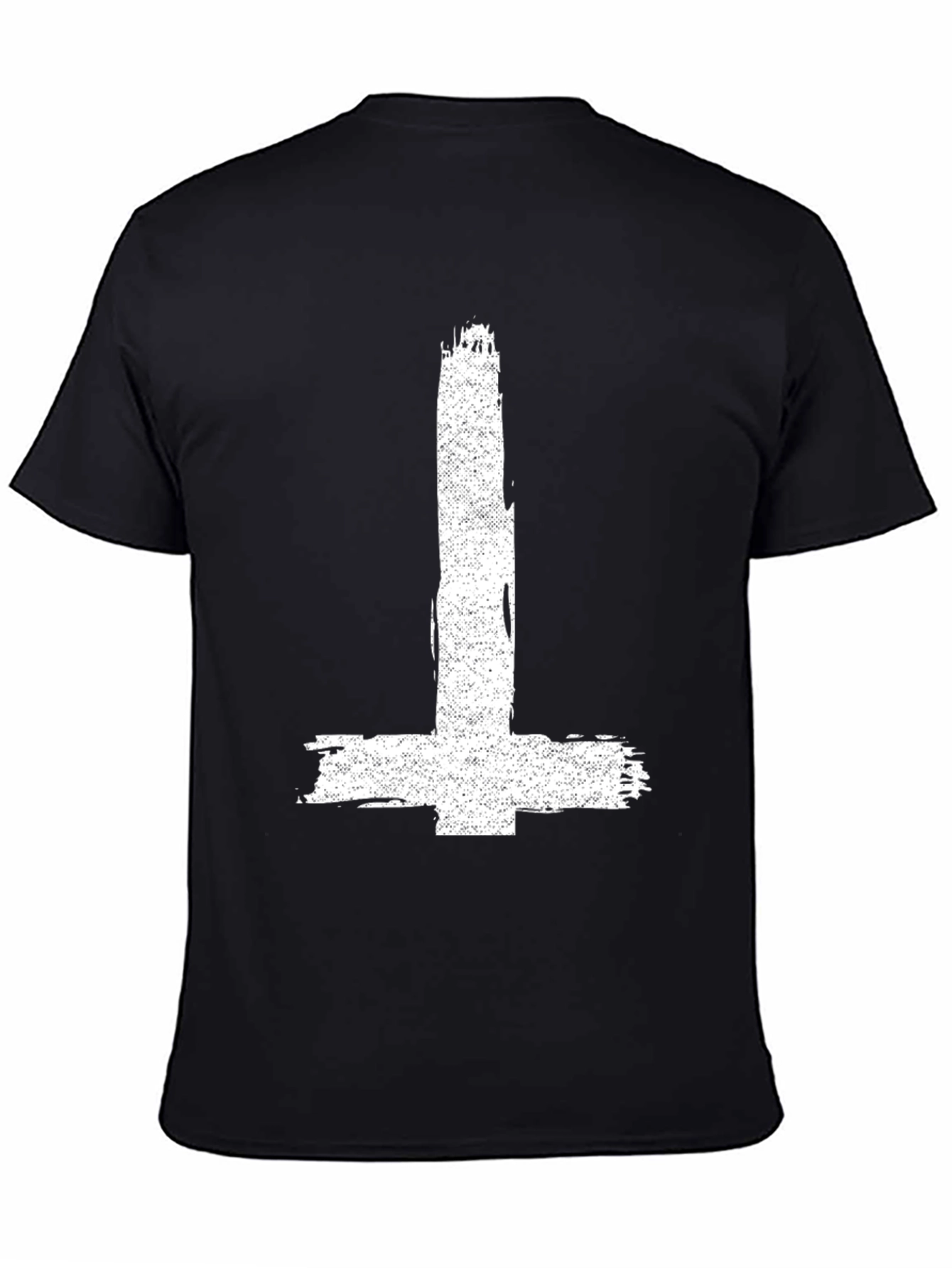 Inverted Cross Graphic Tee - Distressed Print