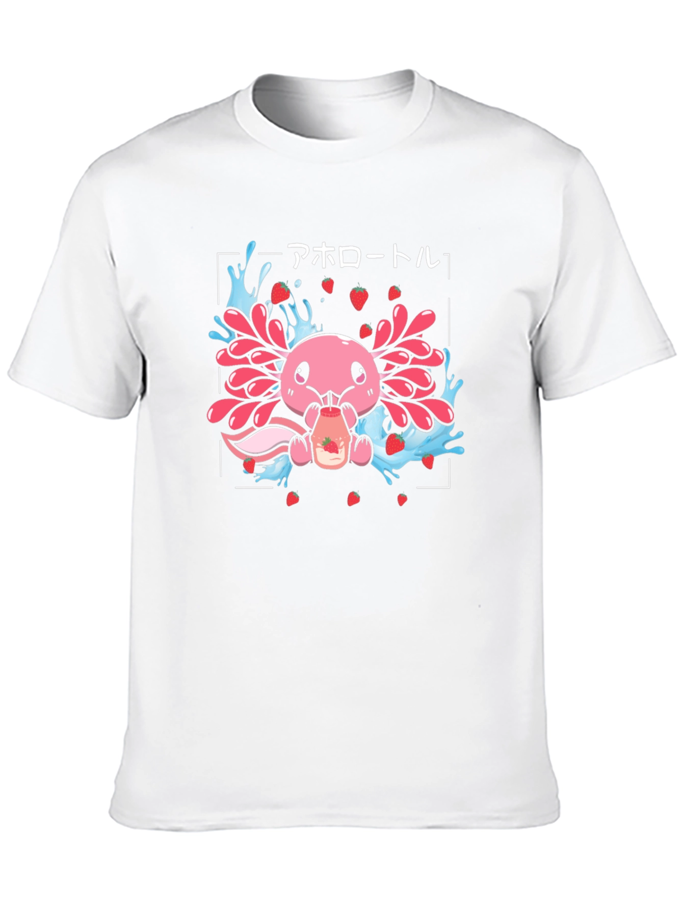 Axolotl Strawberry Milk T-Shirt