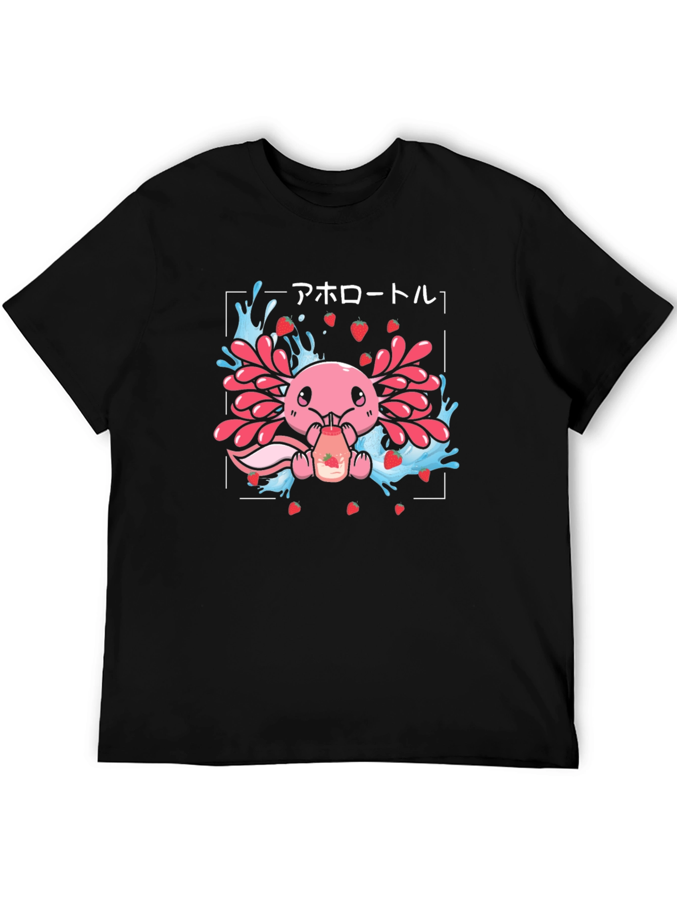 Axolotl Strawberry Milk T-Shirt