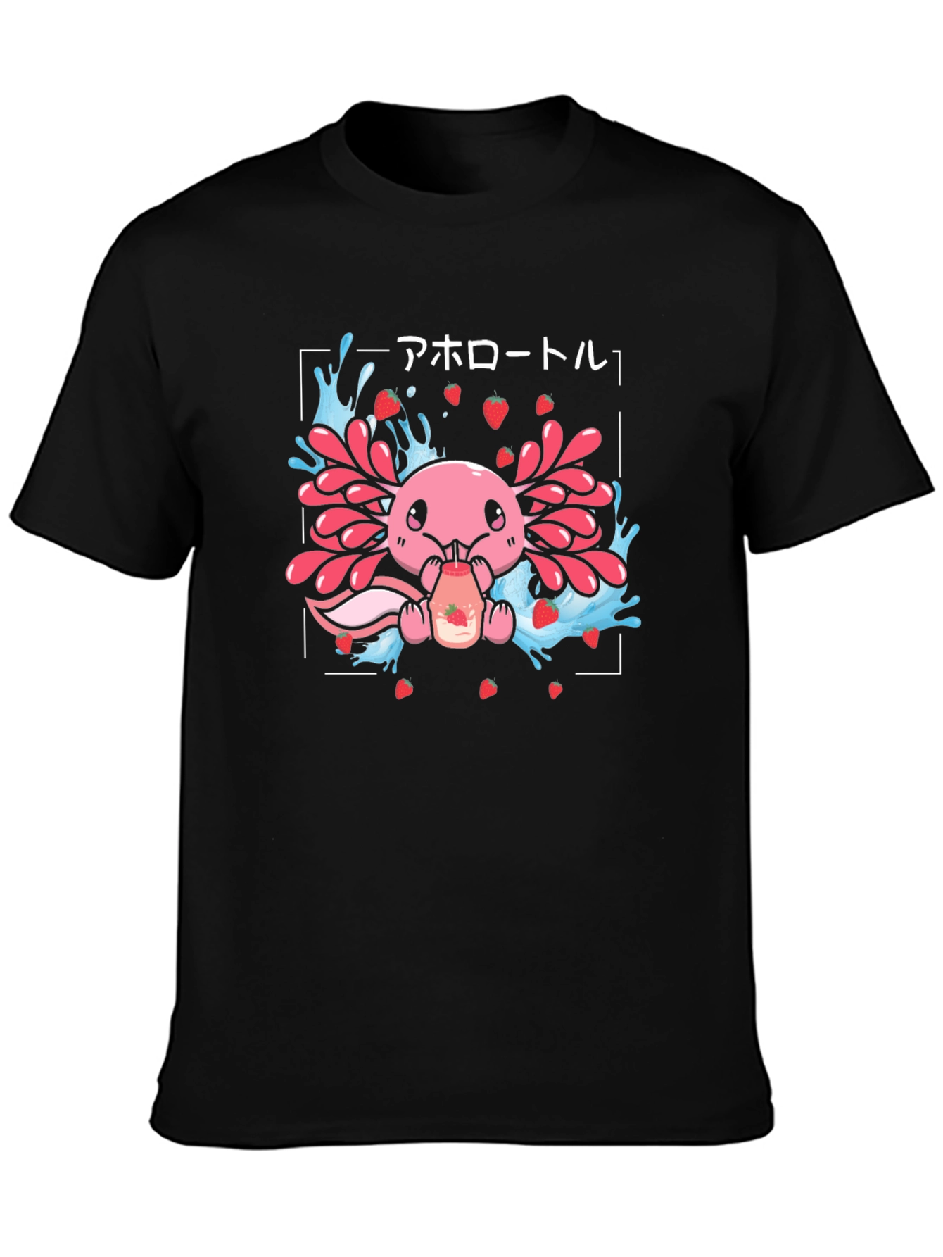 Axolotl Strawberry Milk T-Shirt