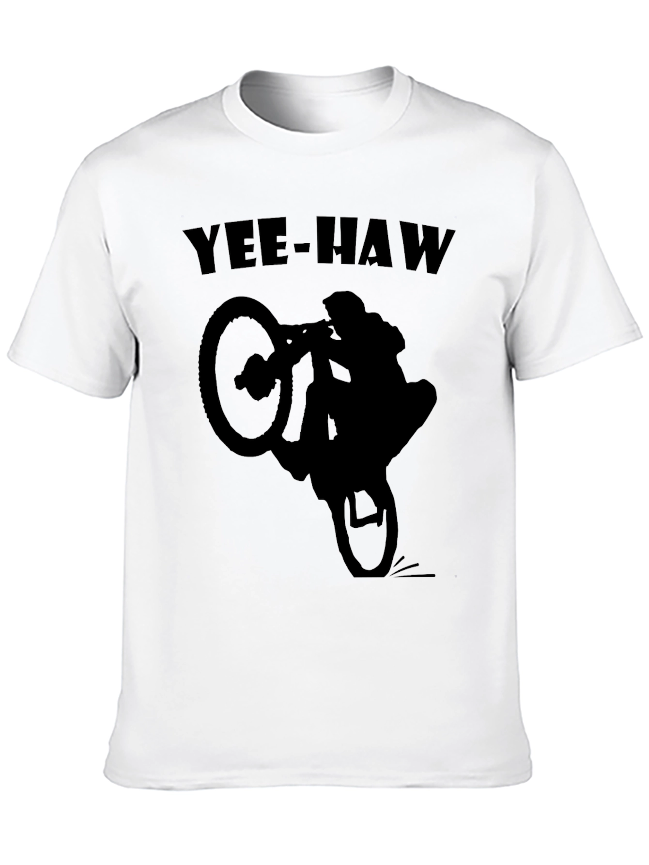 Yee-Haw Biker Silhouette T-Shirt - Black