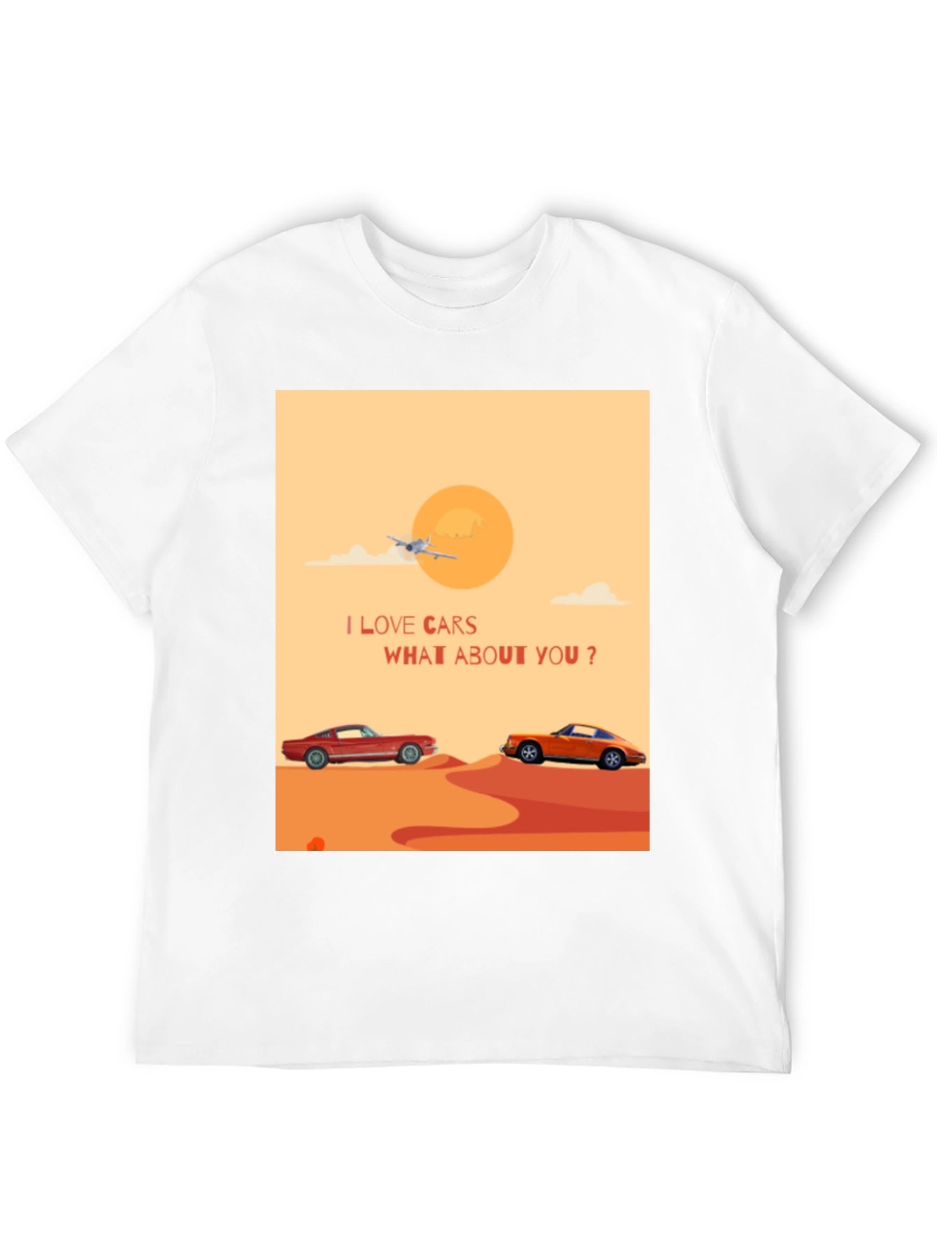 I Love Cars Black T-Shirt