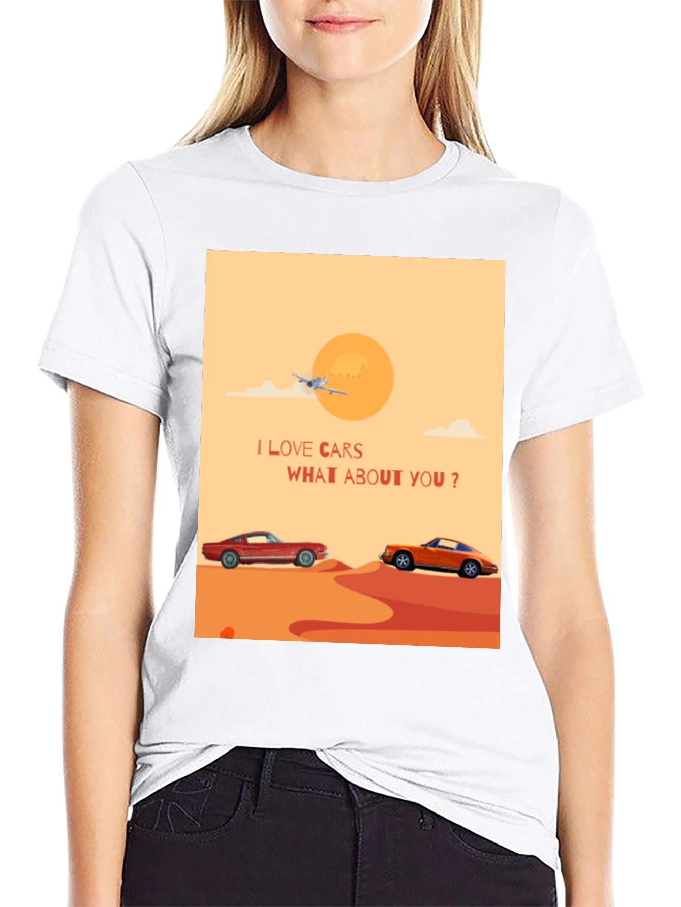 I Love Cars Black T-Shirt