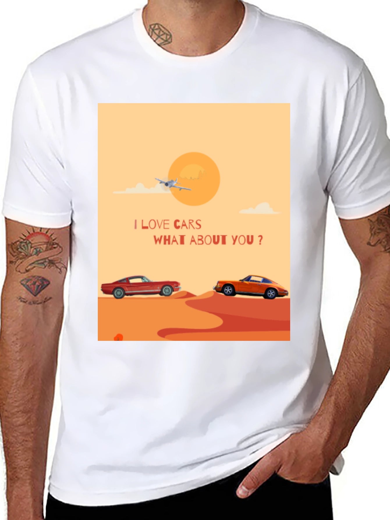 I Love Cars Black T-Shirt