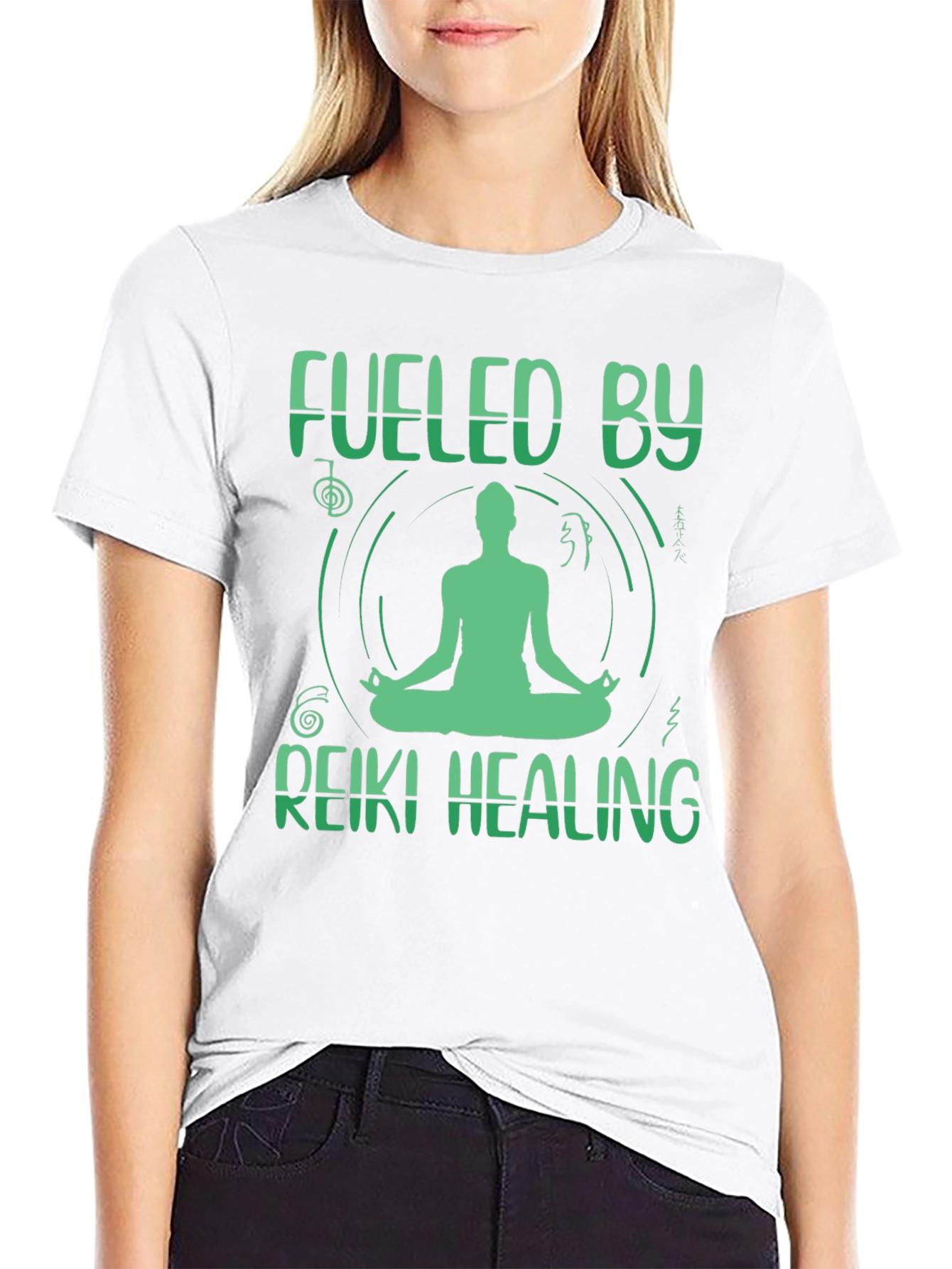 Fueled By Reiki Healing T-Shirt - Meditate In Style