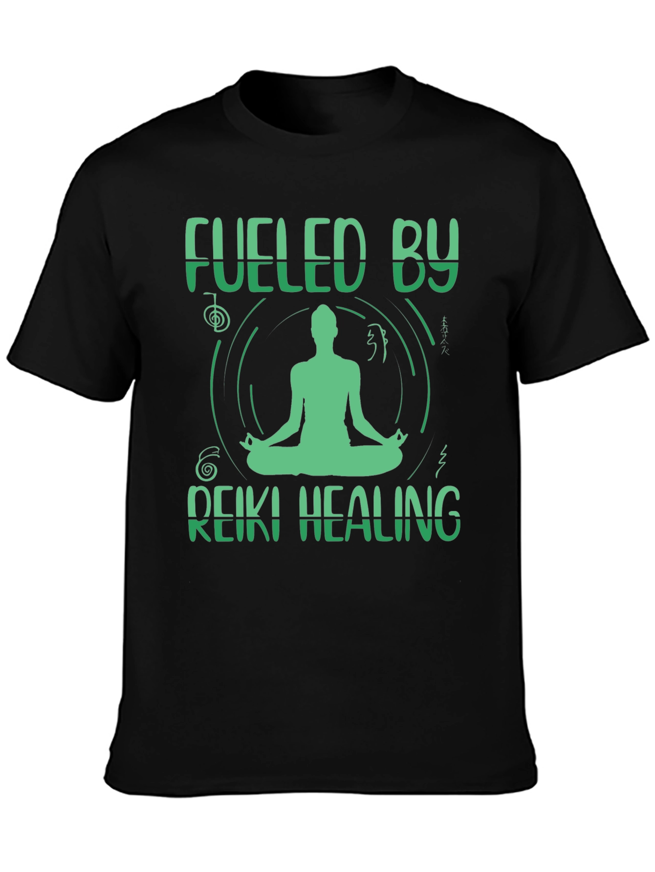 Fueled By Reiki Healing T-Shirt - Meditate In Style