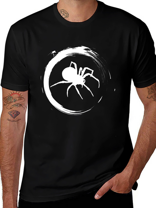 Spider Graphic Tee - Black Cotton Comfort Fit