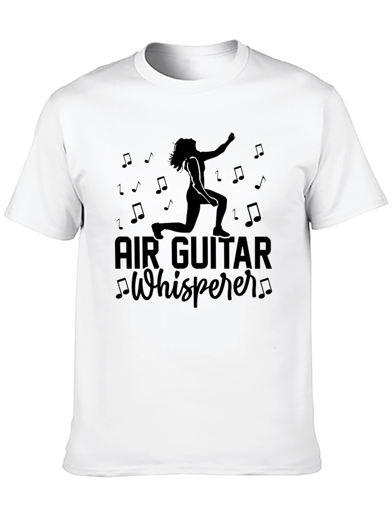 Air Guitar Whisperer Black T-Shirt