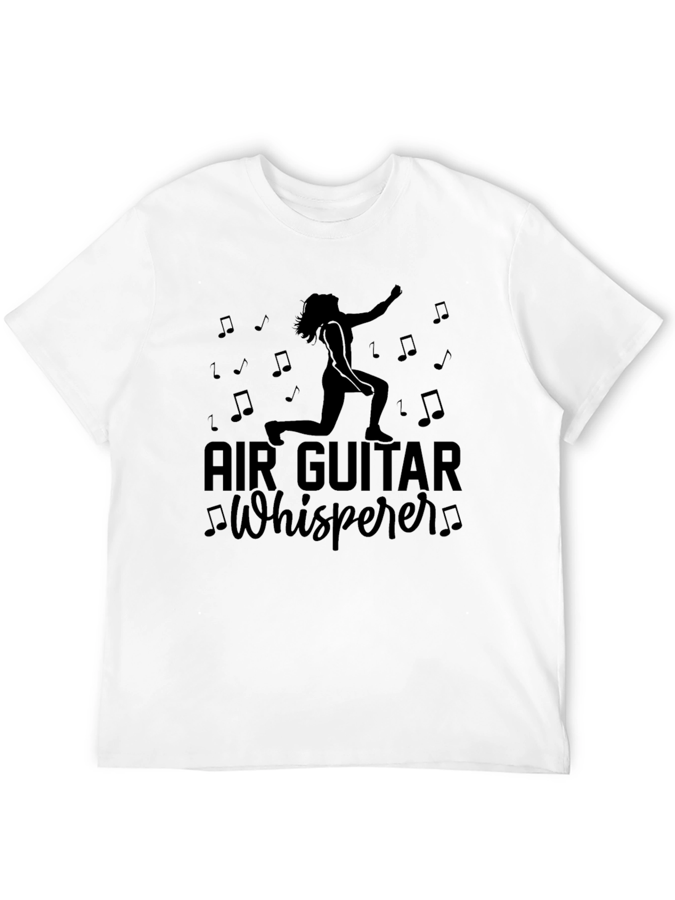 Air Guitar Whisperer Black T-Shirt