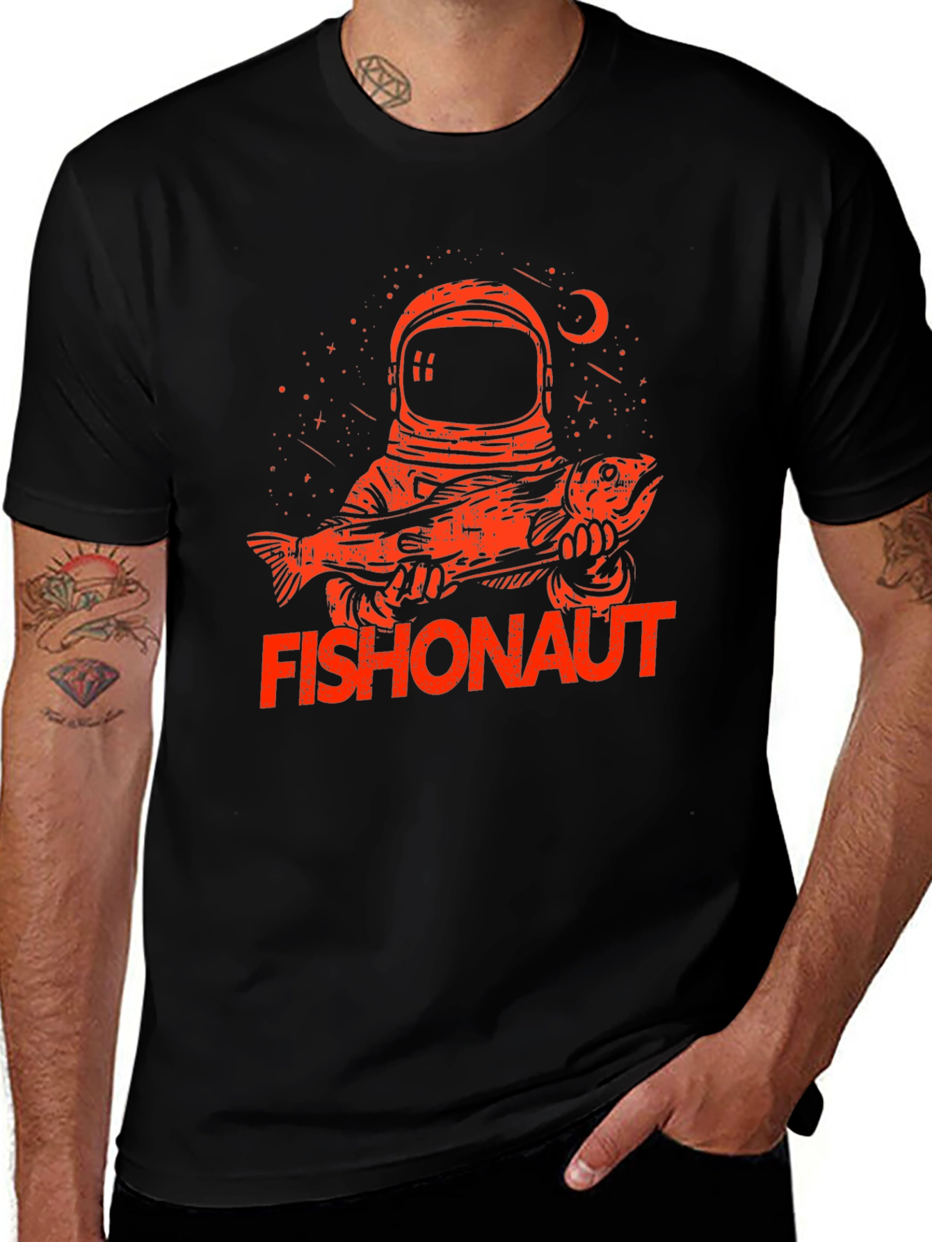 Fishonaut Graphic T-Shirt - Black
