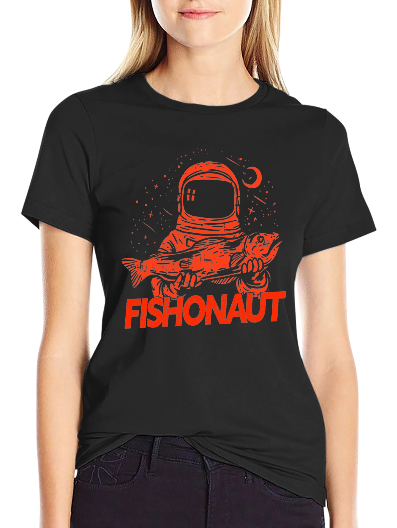 Fishonaut Graphic T-Shirt - Black