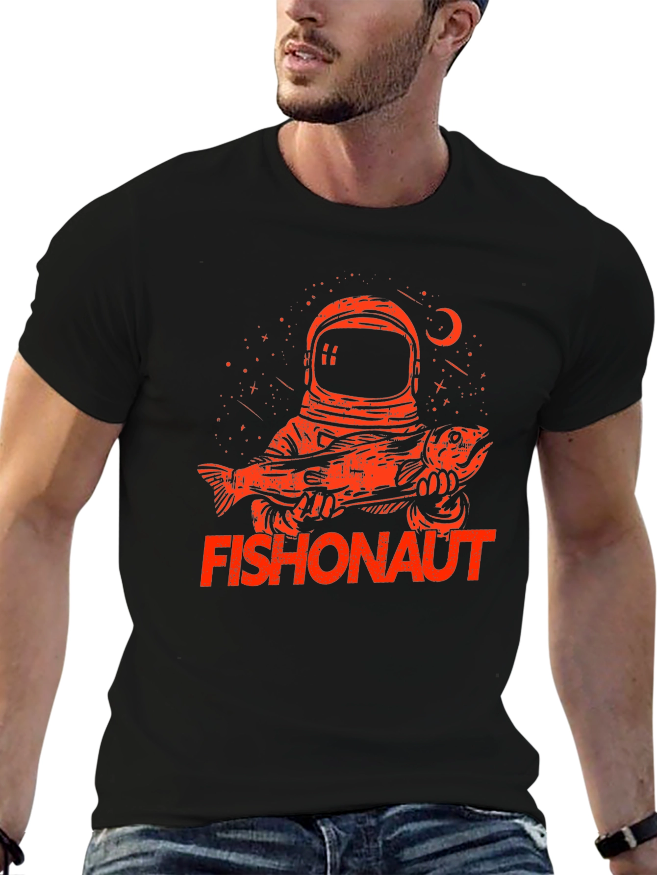 Fishonaut Graphic T-Shirt - Black