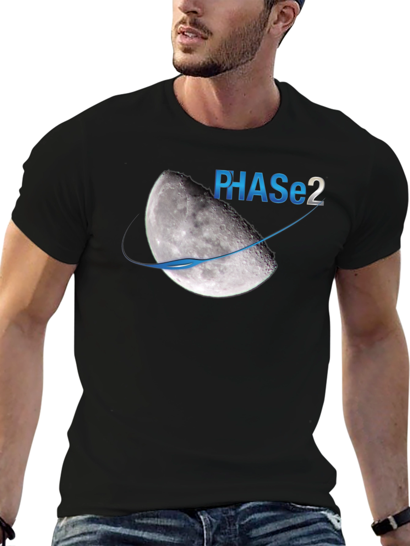 Phase 2 Moon Graphic T-Shirt
