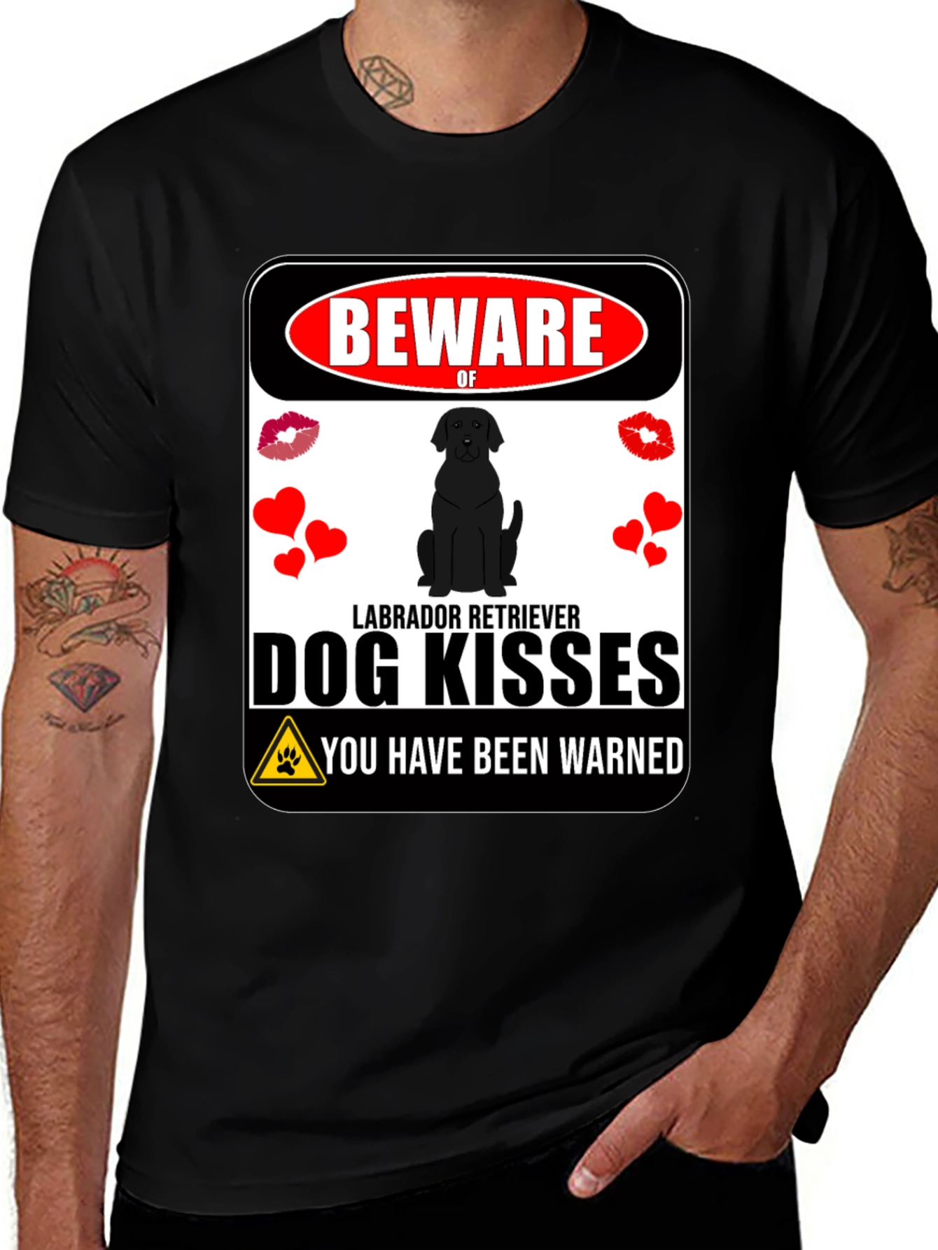 Beware of Labrador Kisses Graphic Tee