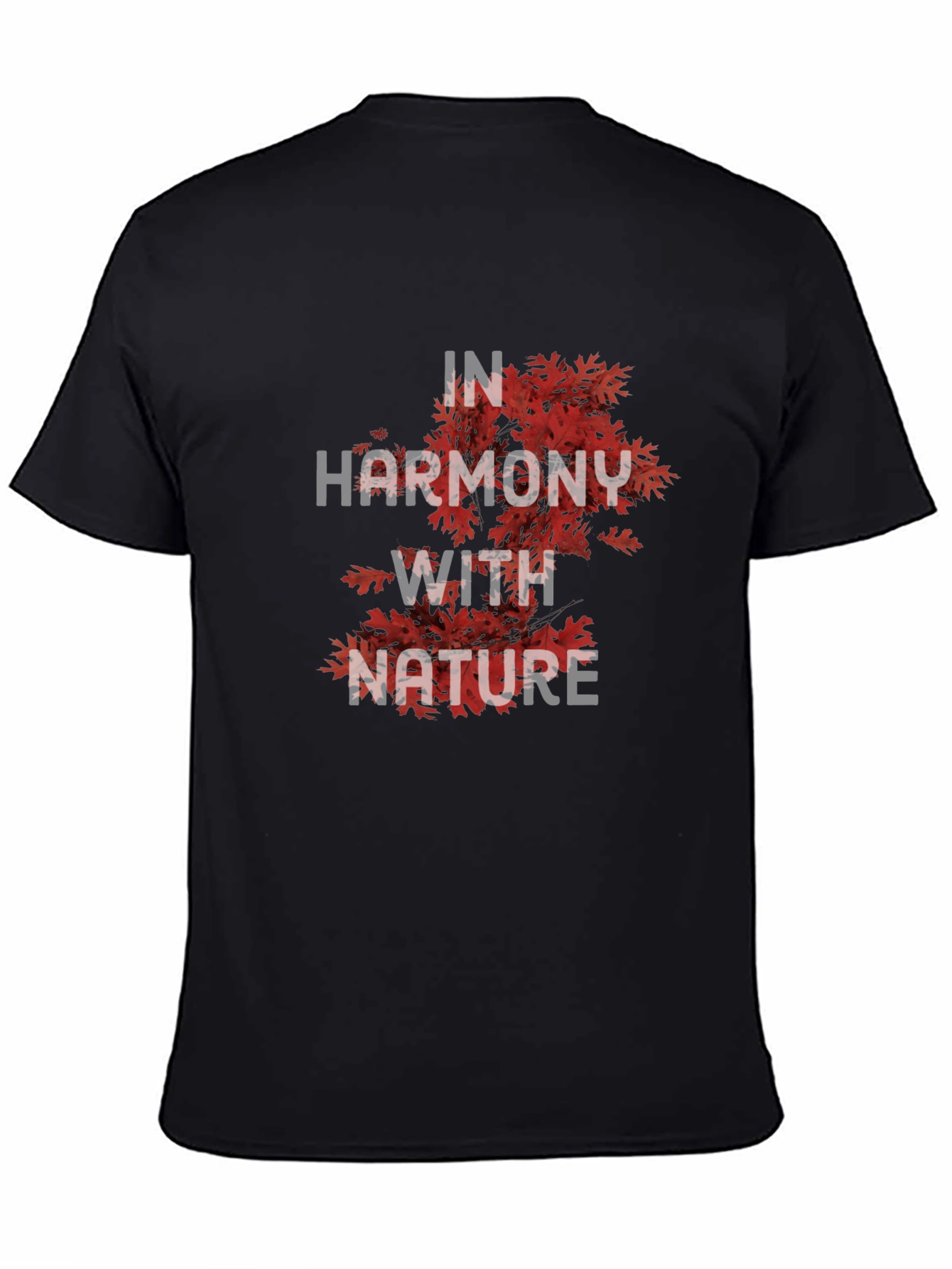 Nature Harmony Graphic Tee - Stylish Black T-Shirt