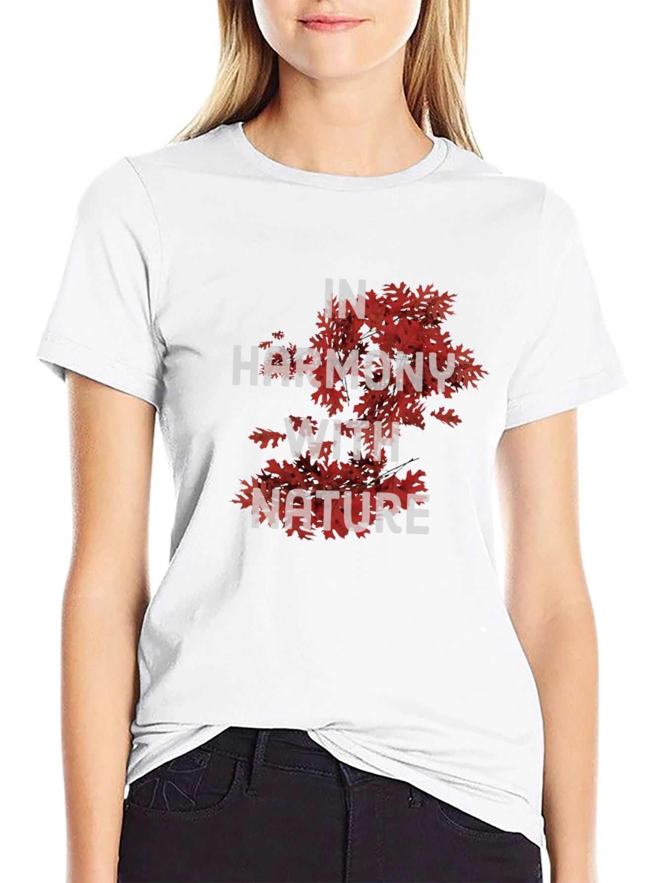Nature Harmony Graphic Tee - Stylish Black T-Shirt