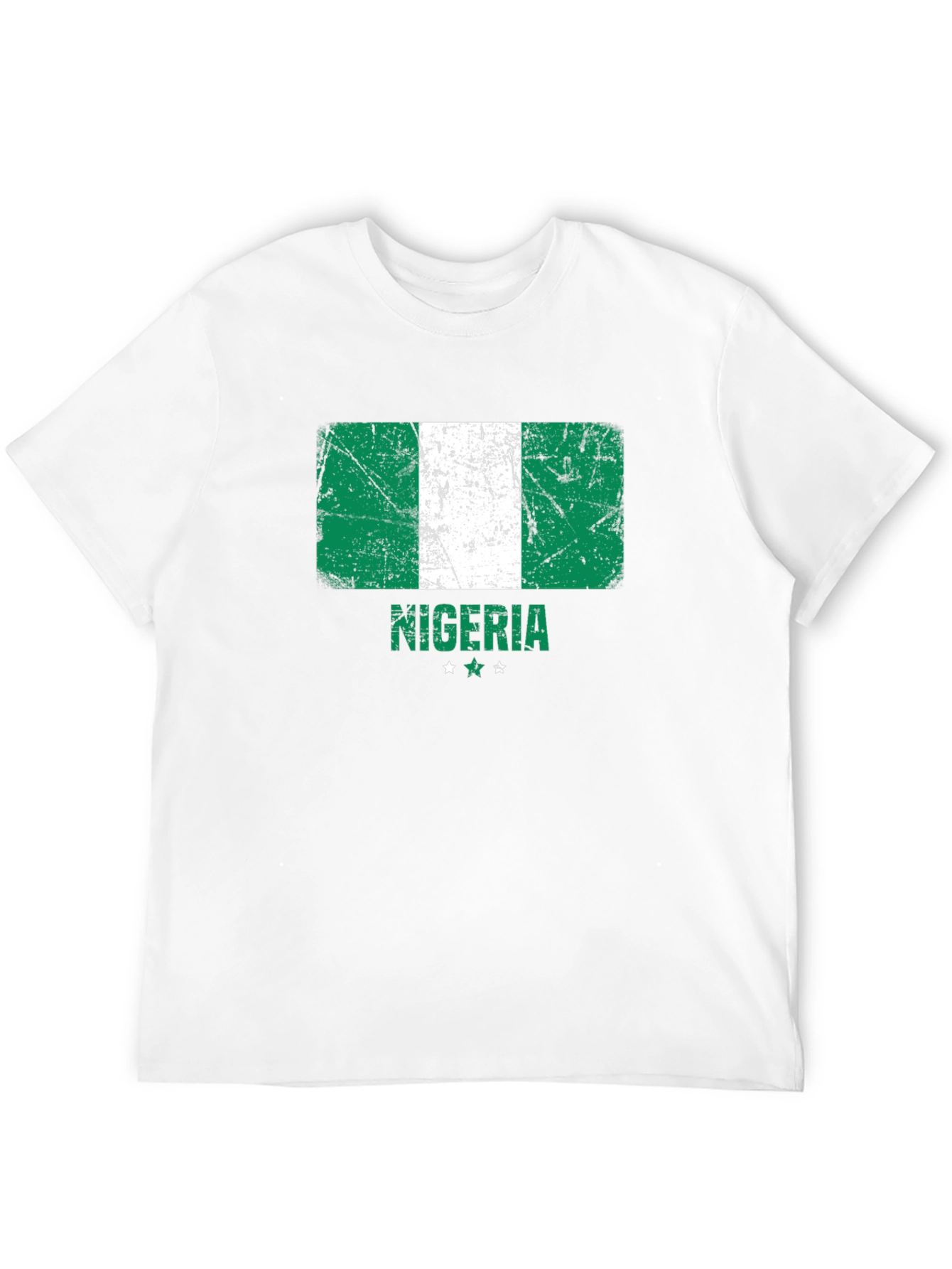 Nigeria Flag T-Shirt - Distressed Design