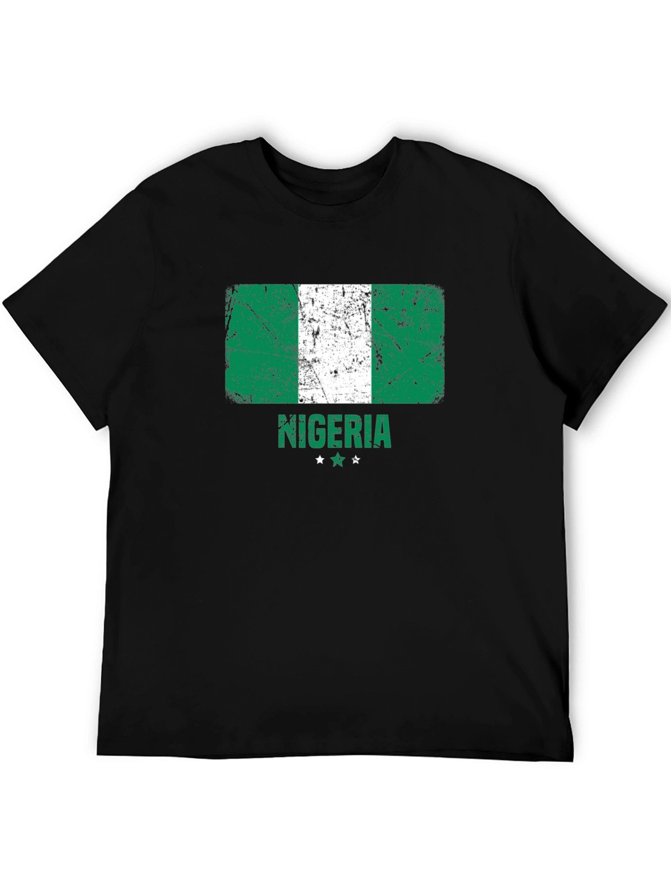 Nigeria Flag T-Shirt - Distressed Design