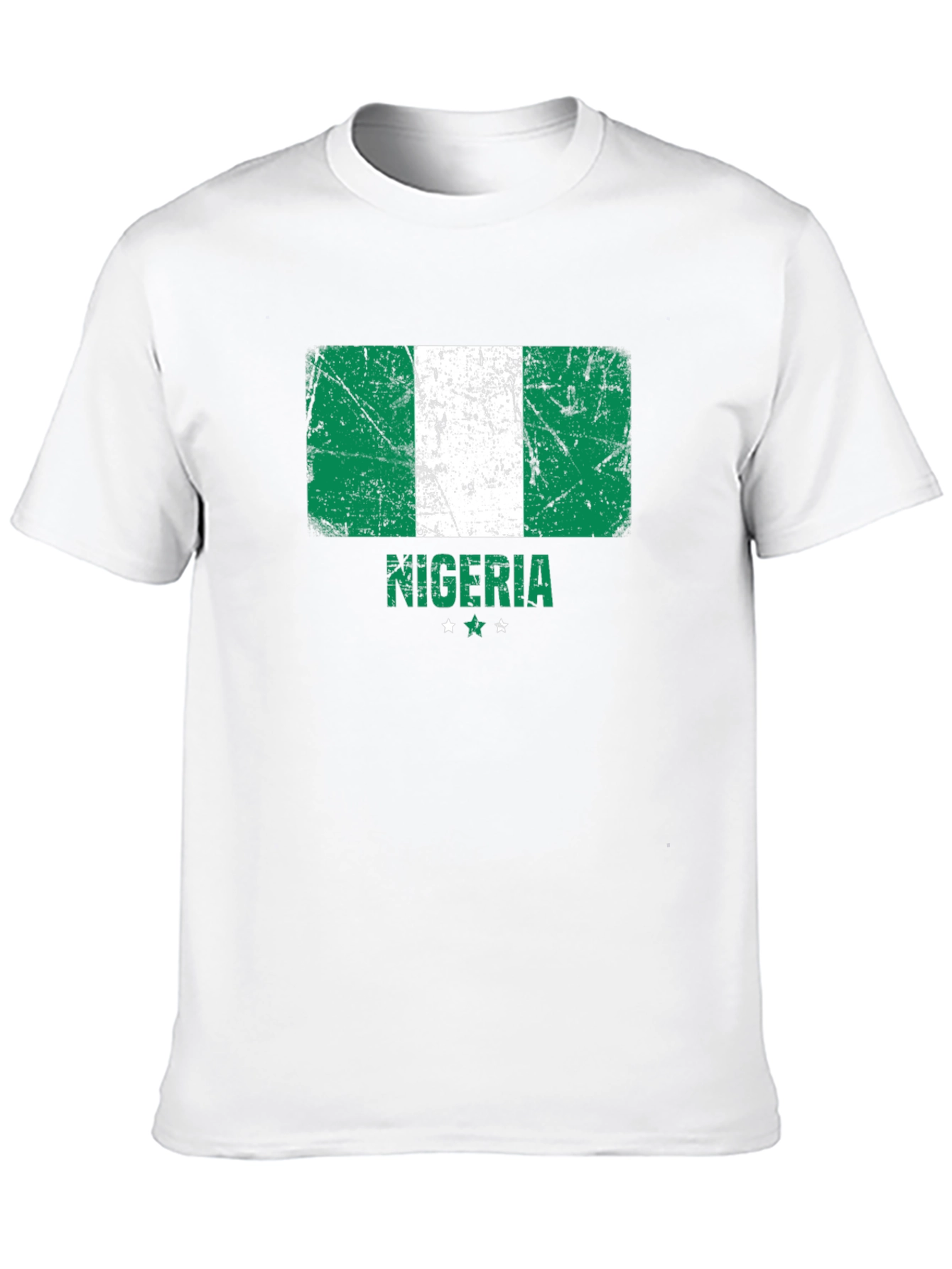 Nigeria Flag T-Shirt - Distressed Design