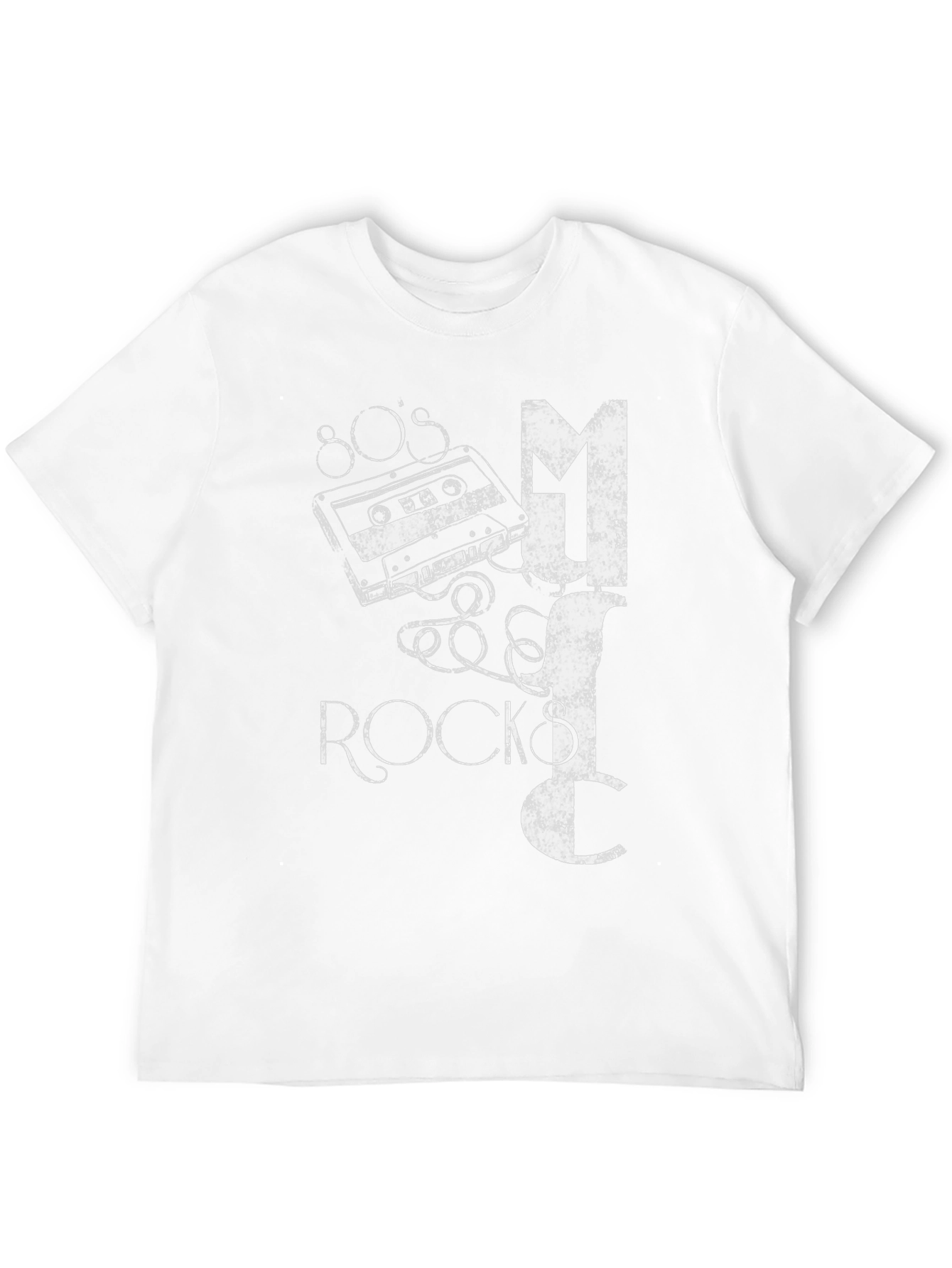 80s Music Rocks Black Graphic T-Shirt