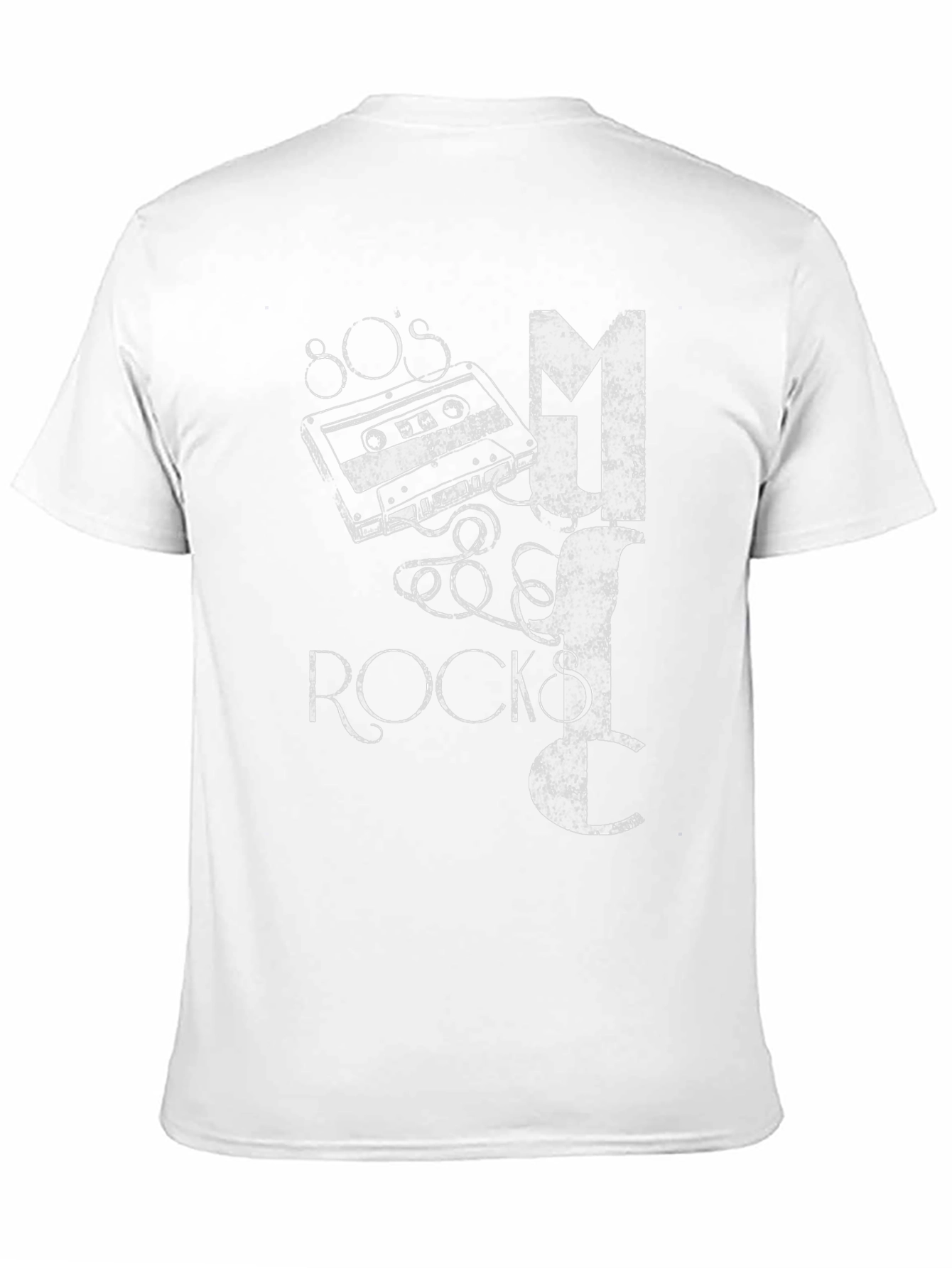 80s Music Rocks Black Graphic T-Shirt
