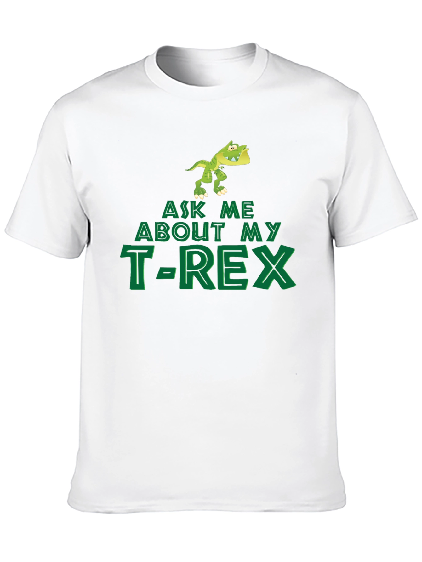 Ask Me About My T-Rex Black Cotton Tee