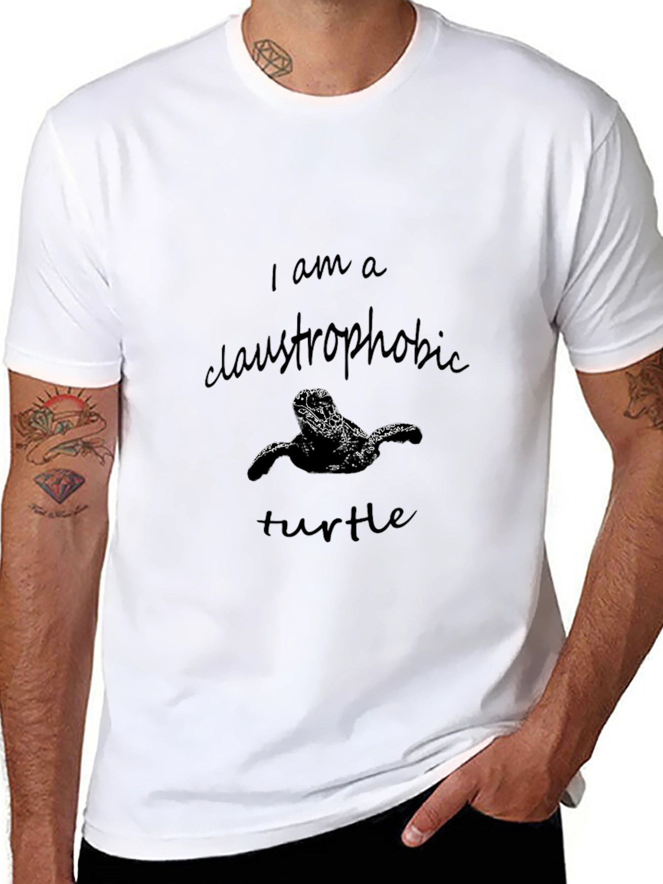 Claustrophobic Turtle Graphic T-Shirt - Unisex