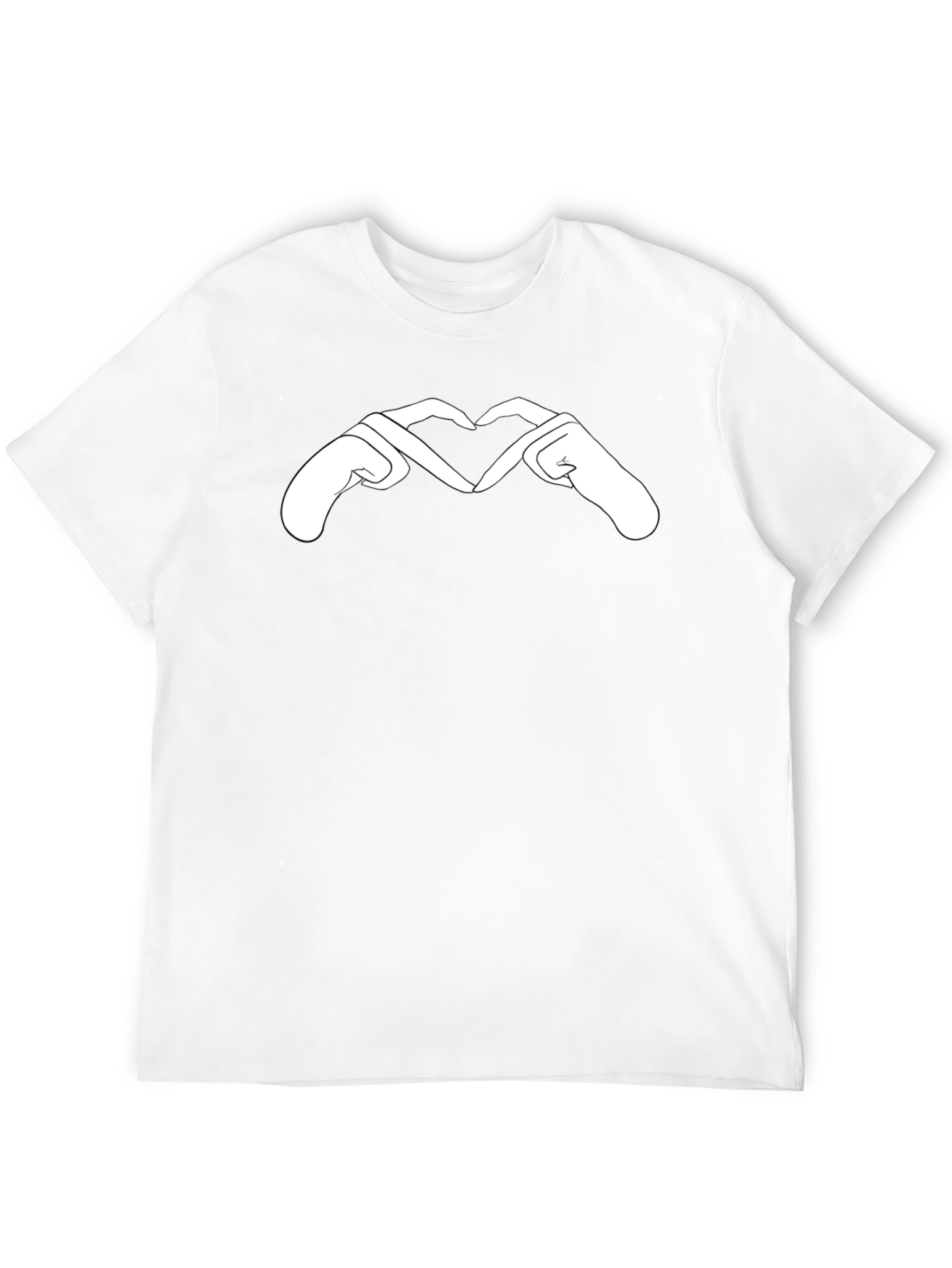 Heart Hands Graphic Tee - Stylish Black T-Shirt