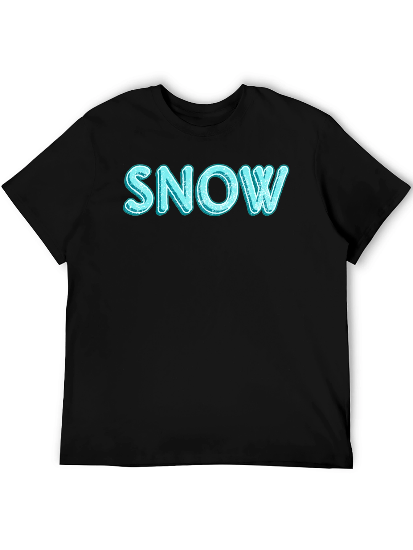 Snow Graphic T-Shirt - Black Cotton Blend