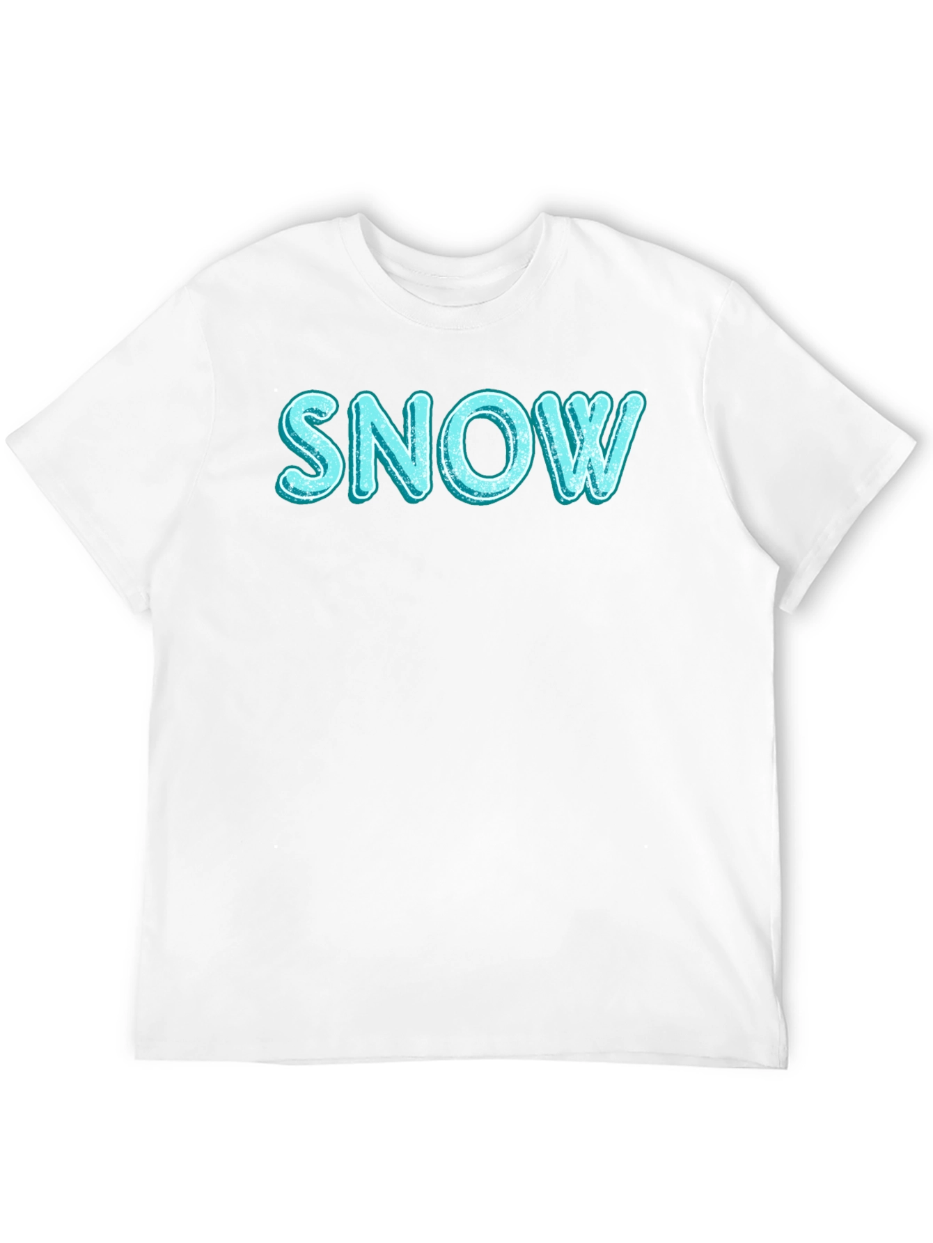 Snow Graphic T-Shirt - Black Cotton Blend