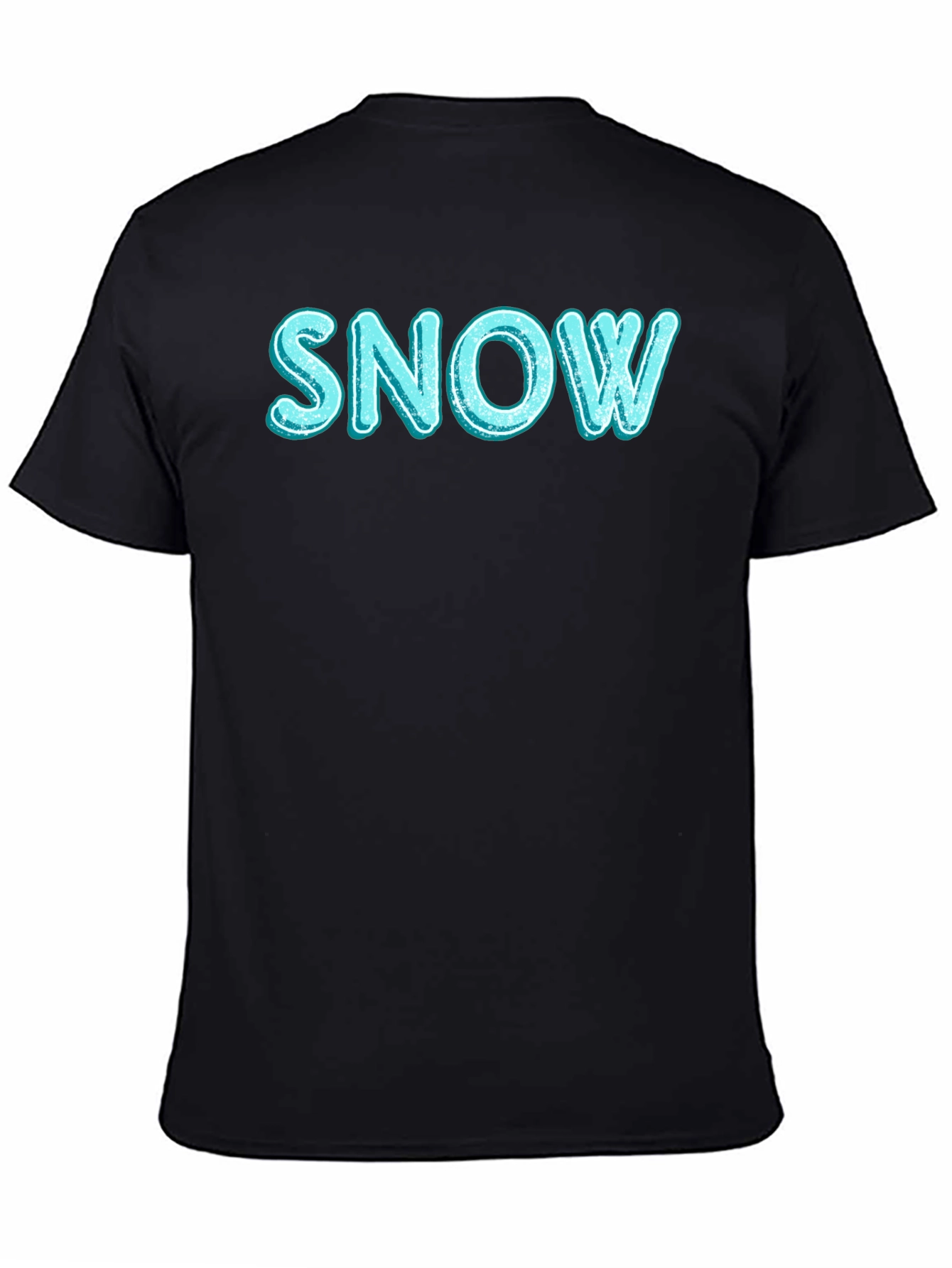 Snow Graphic T-Shirt - Black Cotton Blend