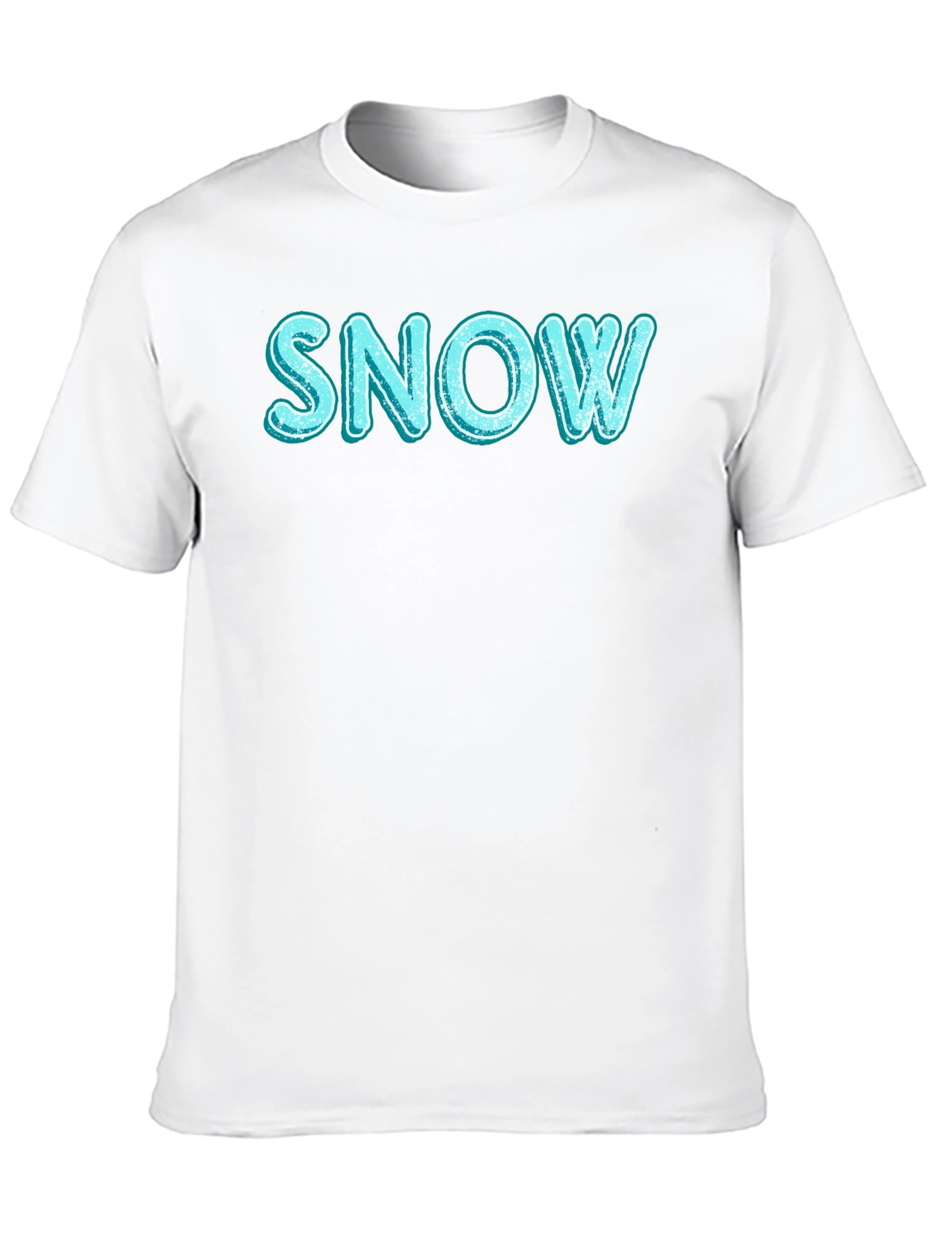 Snow Graphic T-Shirt - Black Cotton Blend
